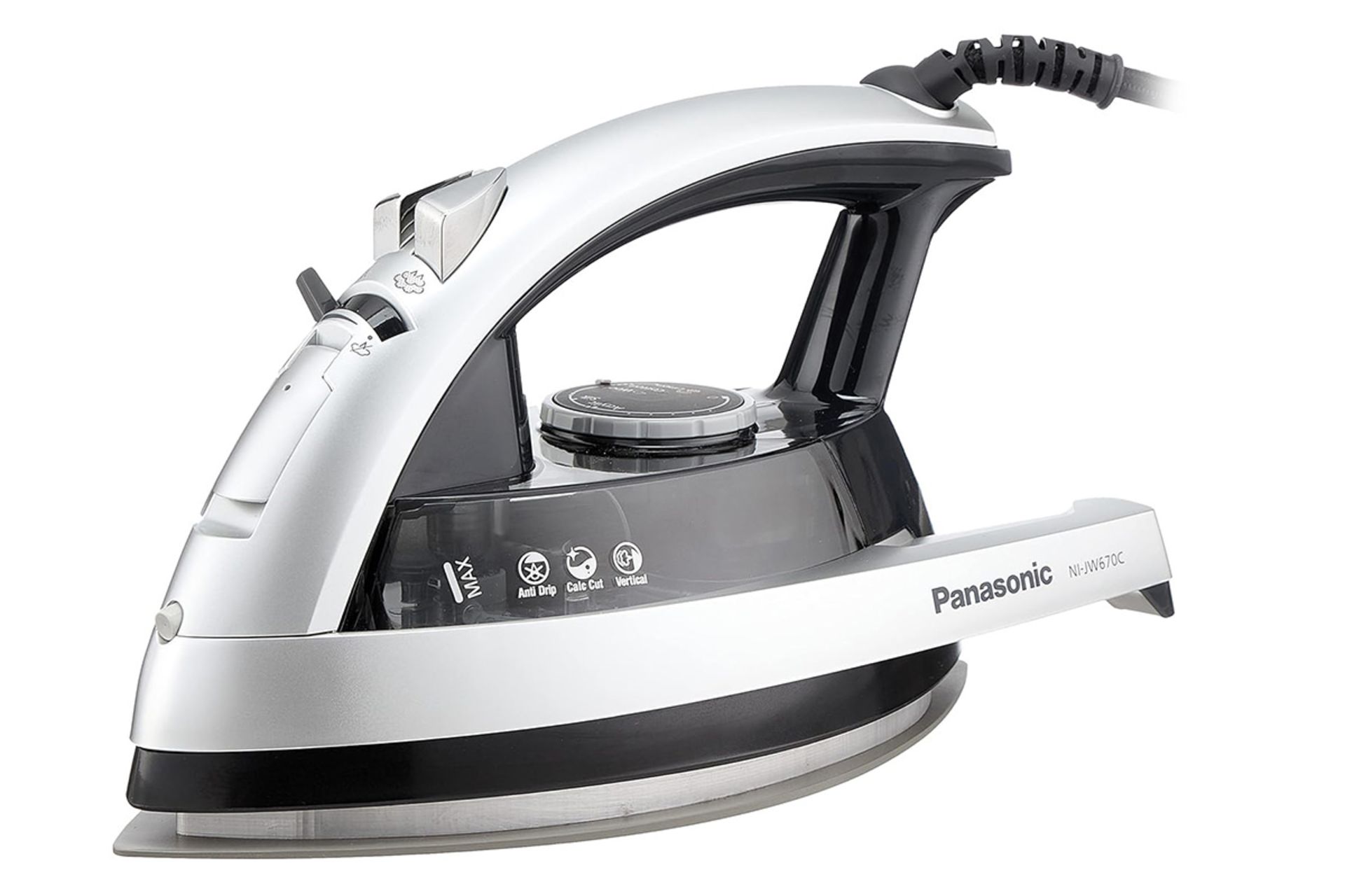 اتو بخار پاناسونیک Panasonic NI-JW670 نمای جلو رنگ نقره ای