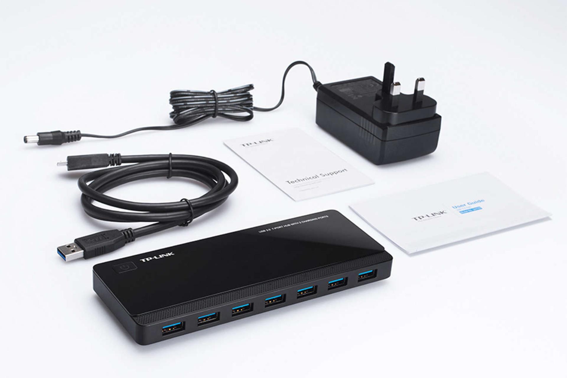 آداپتور شارژ هاب USB-A تی پی لینک 7 پورت مدل UH720