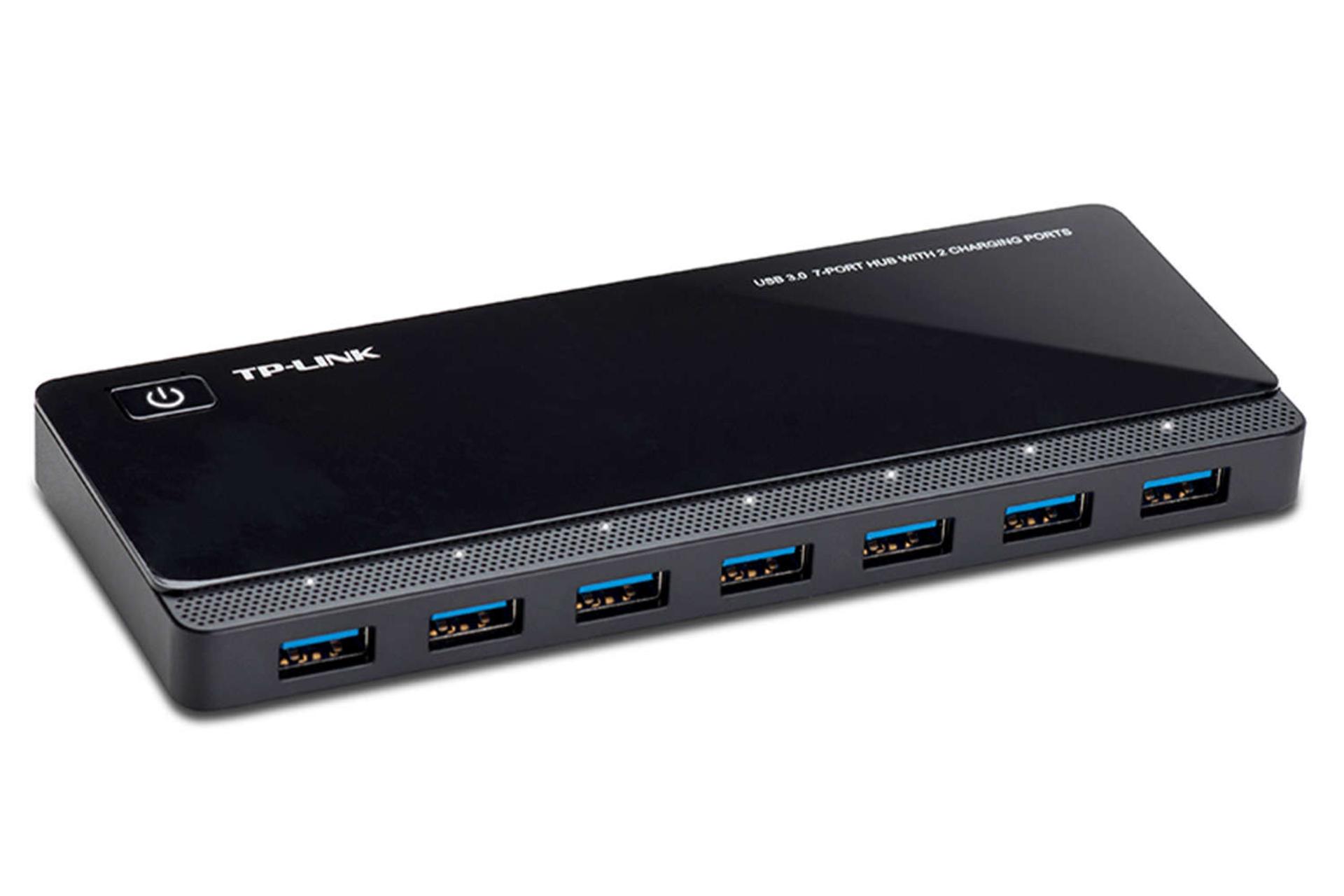 نمای سمت راست هاب USB-A تی پی لینک 7 پورت مدل UH720