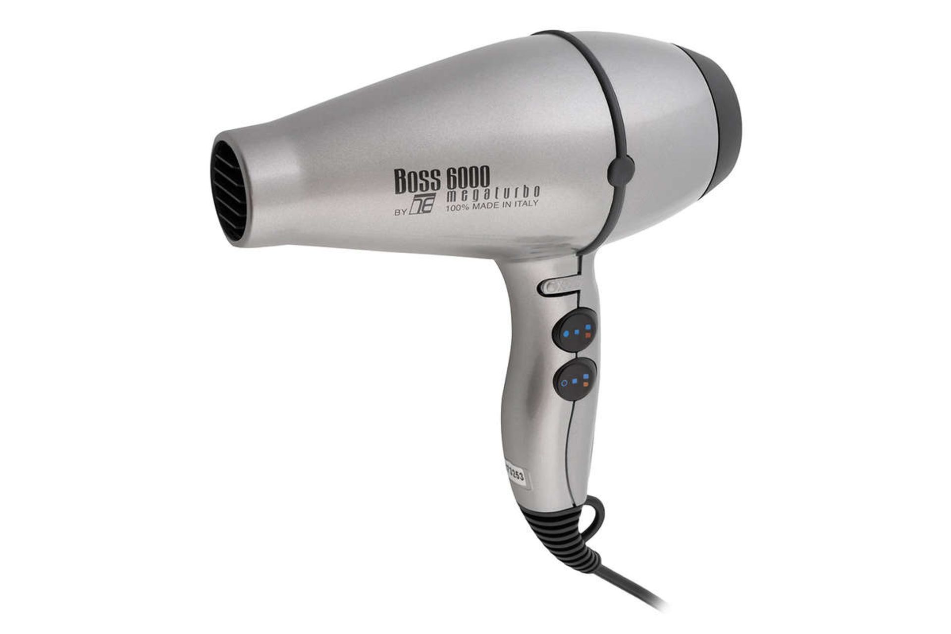 نمای جلوی سشوار تکنو درای Boss 6000 رنگ نقره‌ای