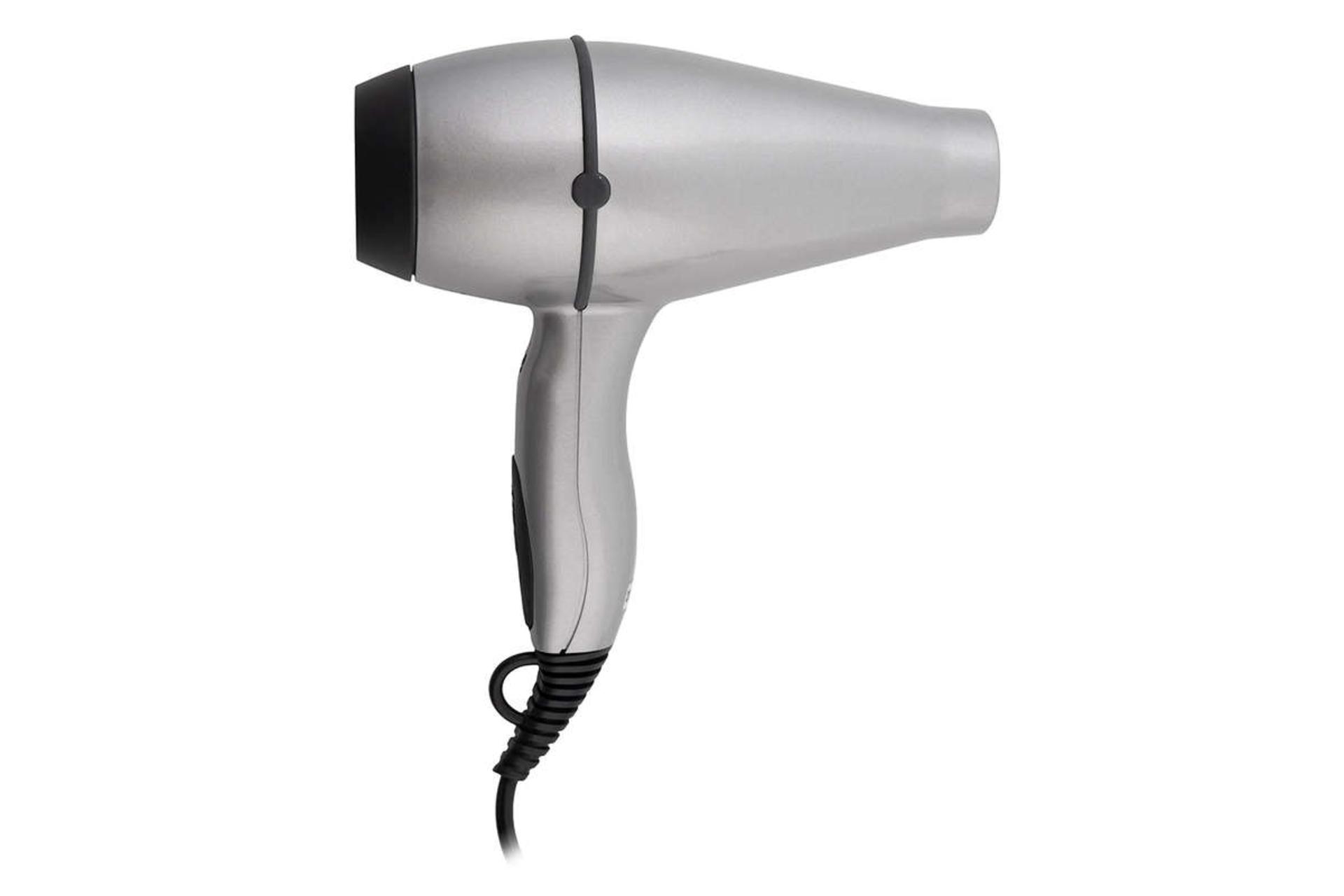 نمای سمت چپ سشوار تکنو درای Boss 6000 رنگ نقره‌ای