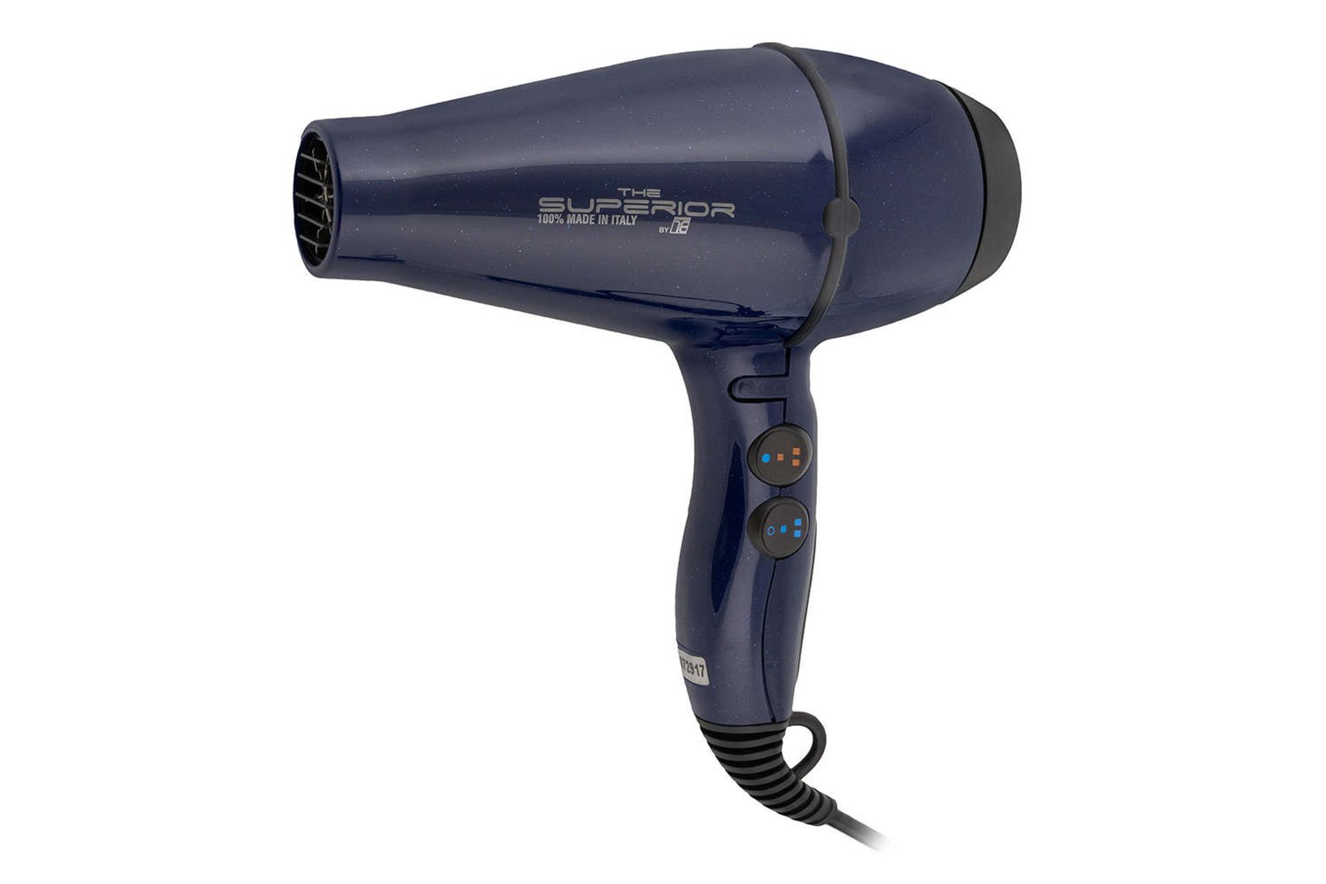 نمای جلوی سشوار تکنو درای The Superior رنگ سورمه‌ای