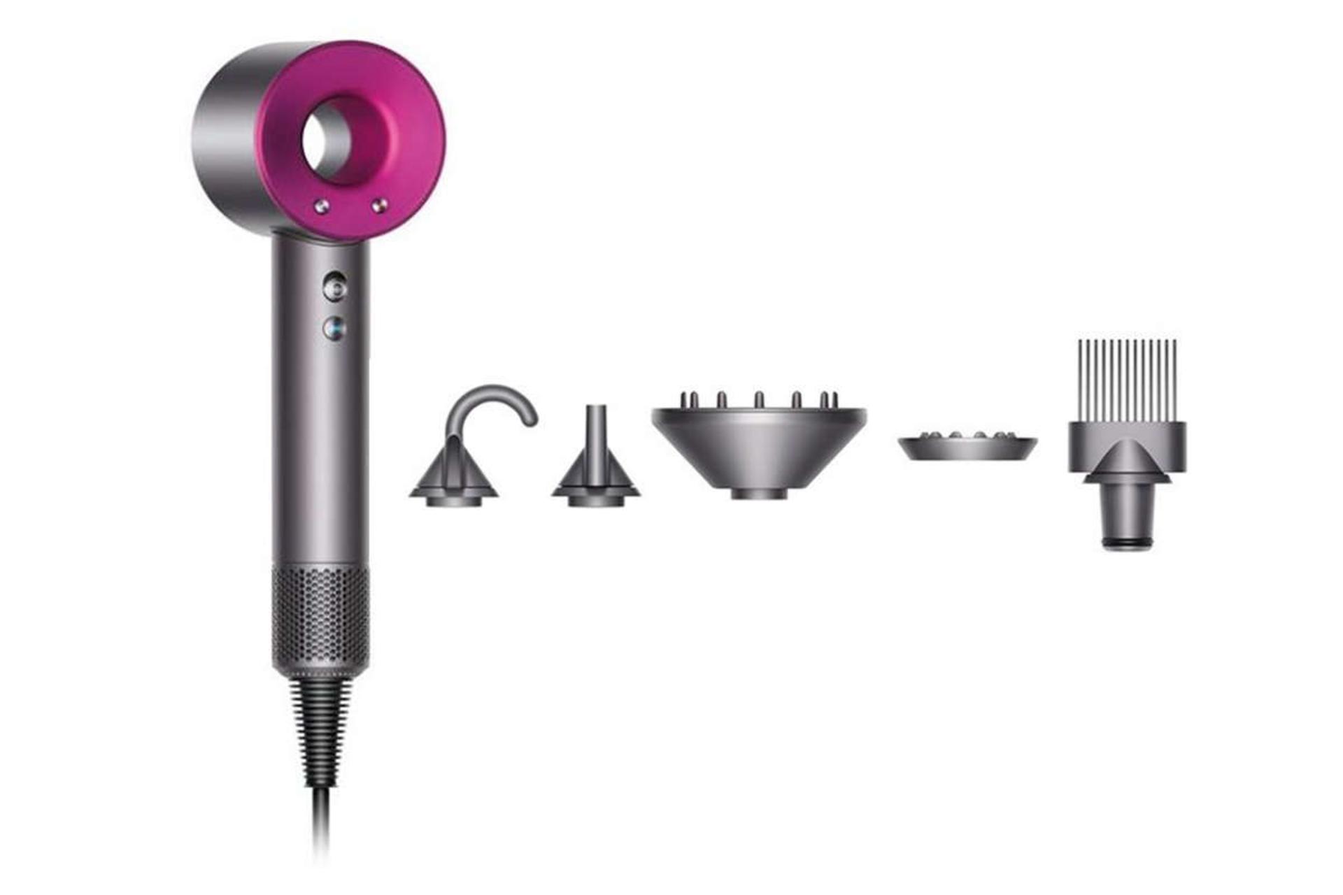 نمای سمت چپ سشوار دی اس پی 30658 به همراه سری‌های حالت‌دهنده