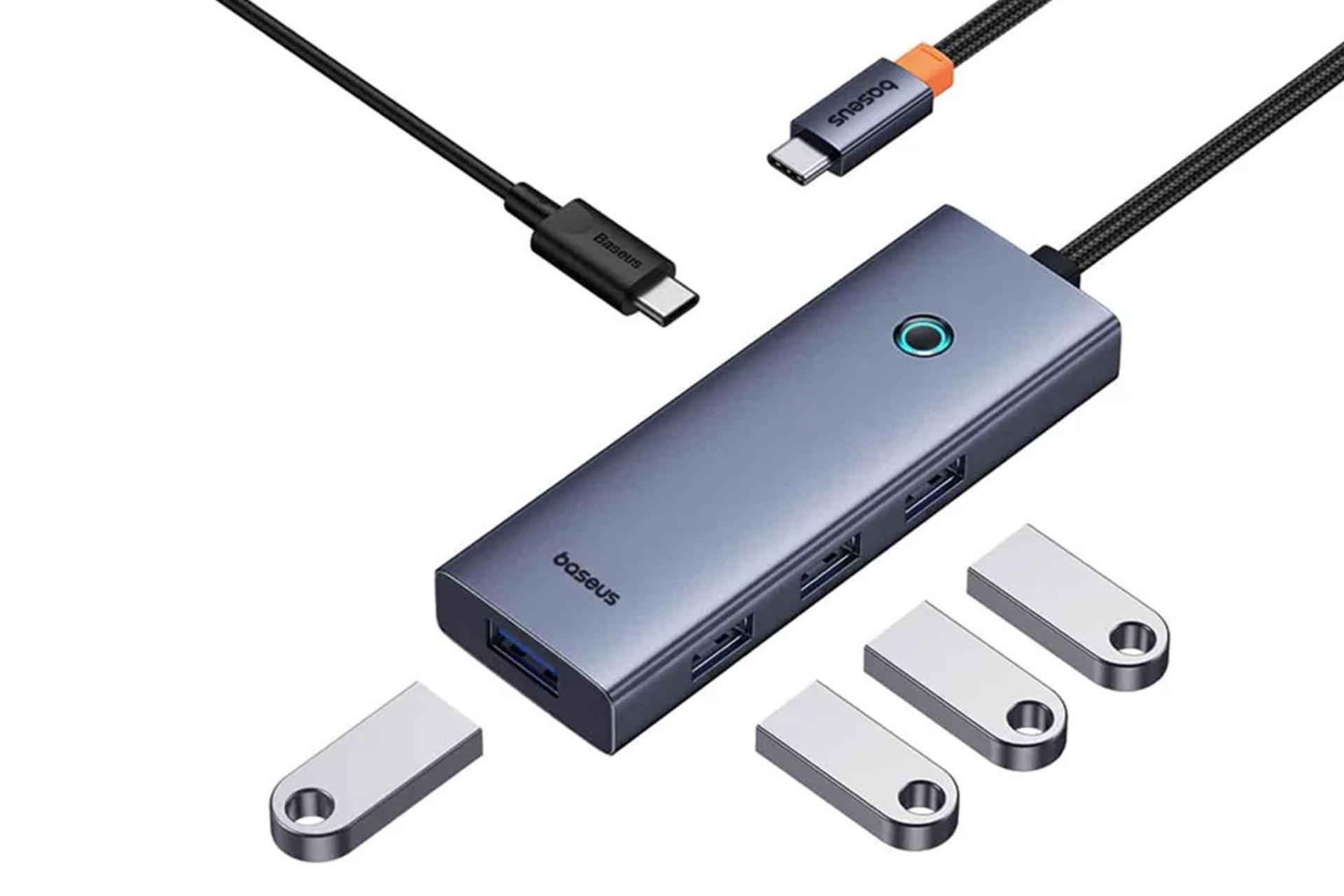 درگاه های هاب USB-C باسئوس 5 پورت مدل BS-OH149