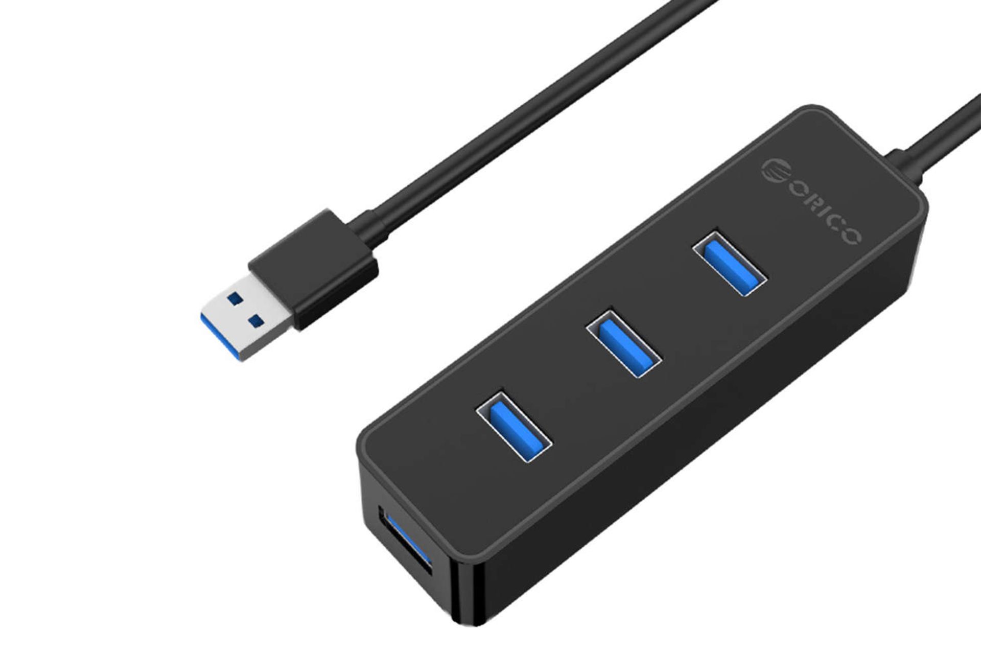 نمای سمت راست هاب USB-A اوریکو 4 پورت مدل W5PH4-U3-V1 رنگ مشکی