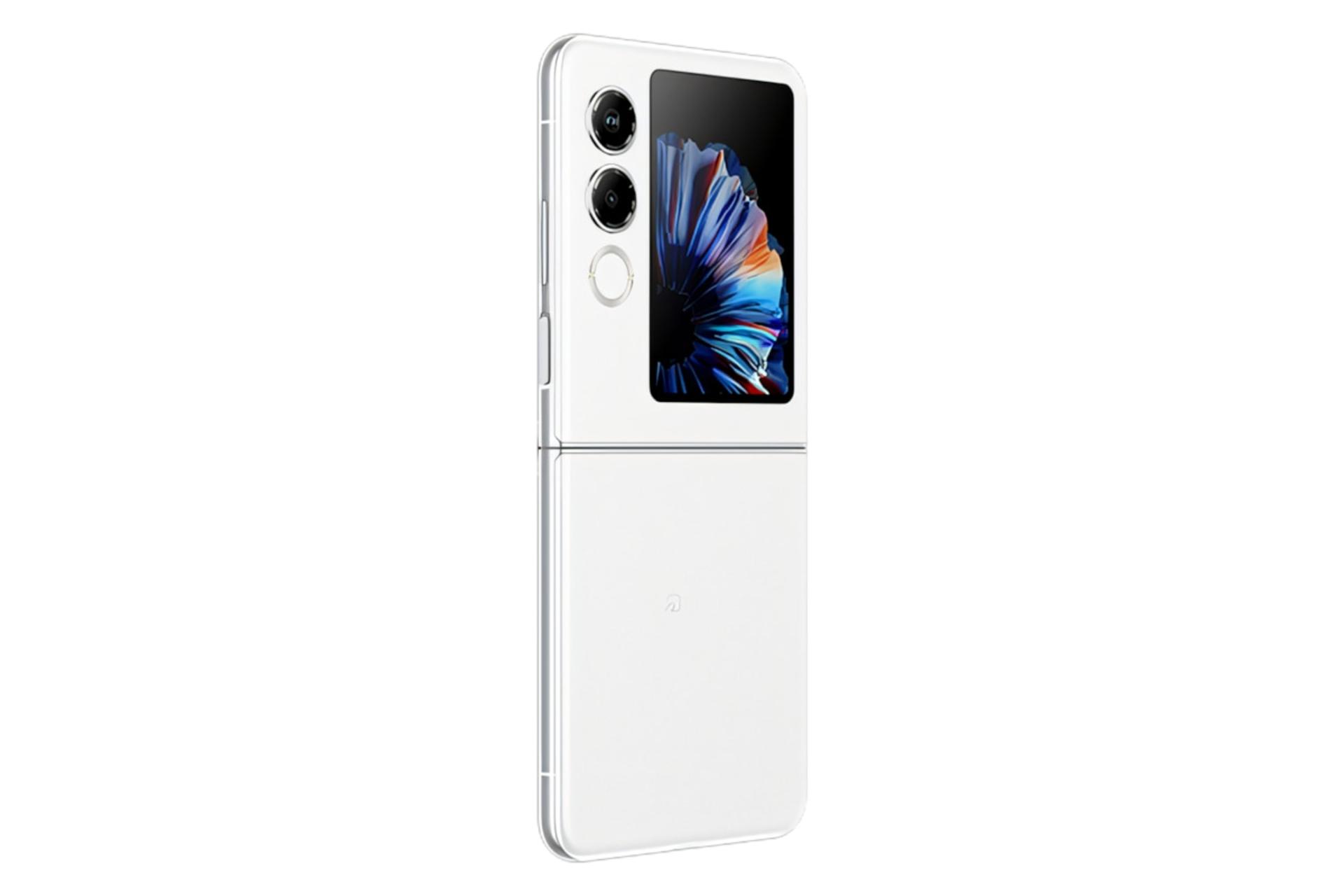 پنل پشت و چینش دوربین گوشی موبایل نوبیا فلیپ 2 زد تی ای سفید / ZTE nubia Flip 2