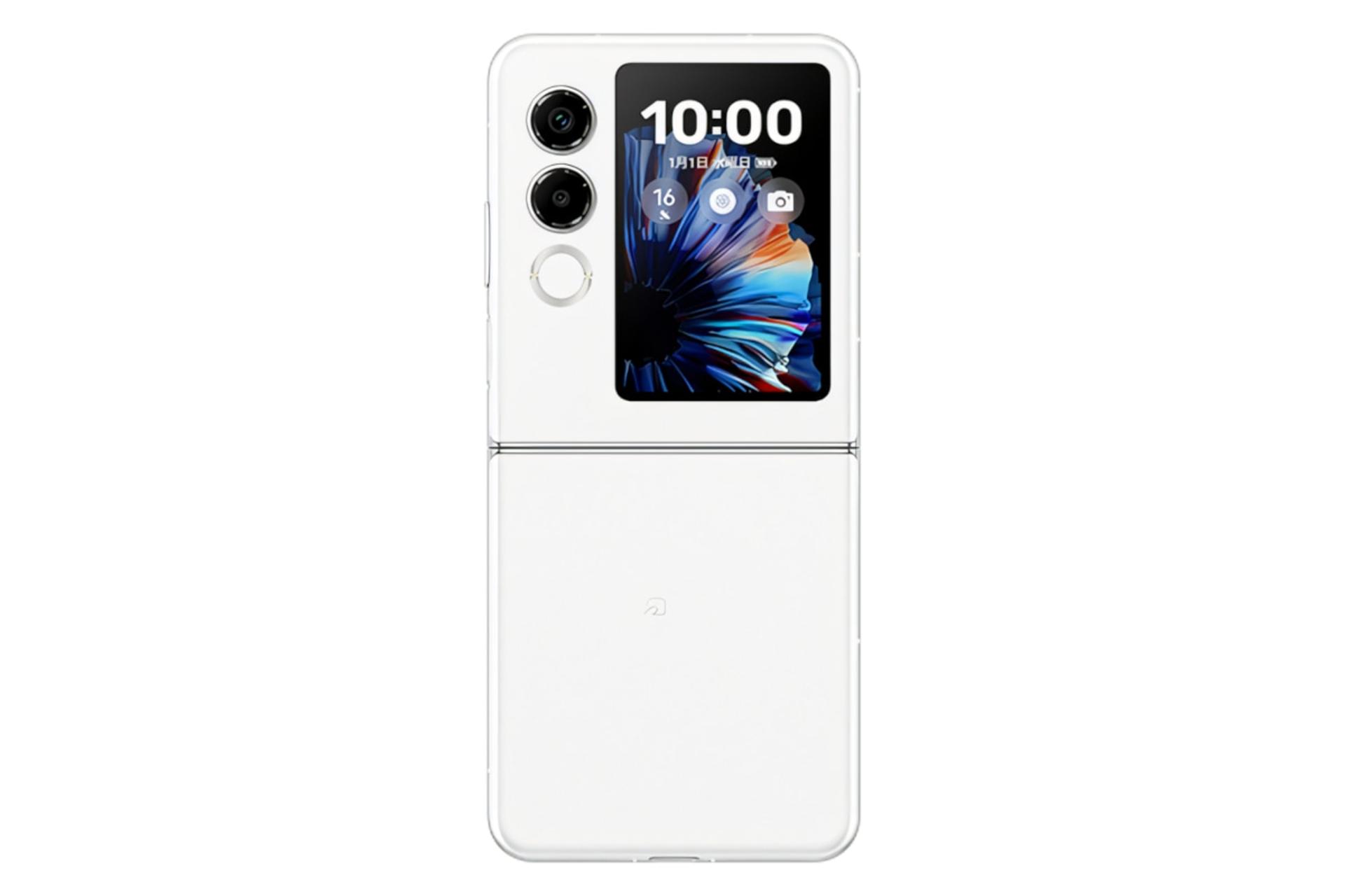 نمایشگر خارجی گوشی موبایل نوبیا فلیپ 2 زد تی ای سفید / ZTE nubia Flip 2