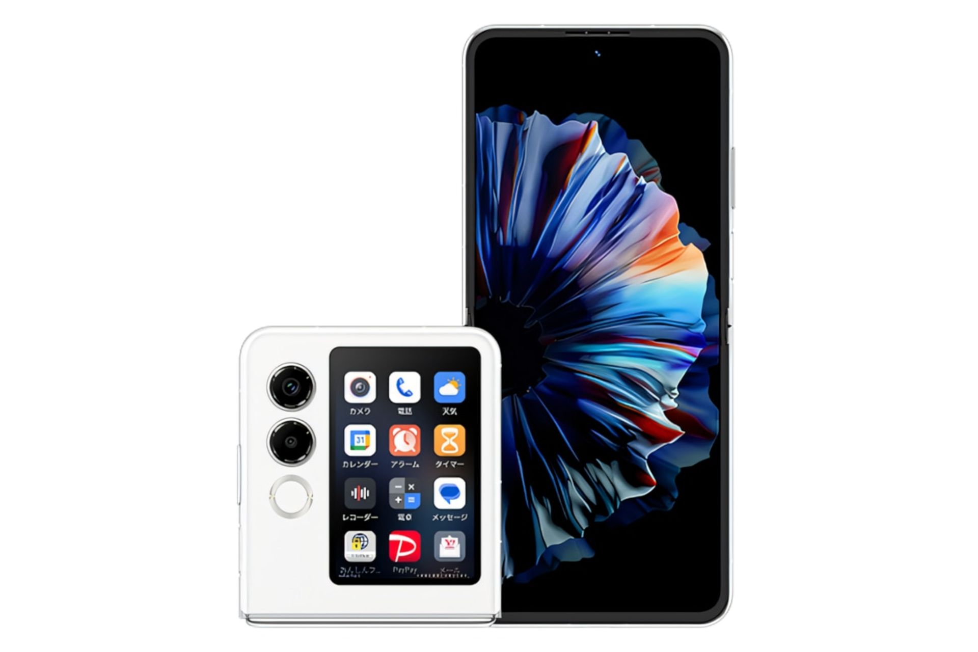 پنل جلو و پشت گوشی موبایل نوبیا فلیپ 2 زد تی ای سفید / ZTE nubia Flip 2