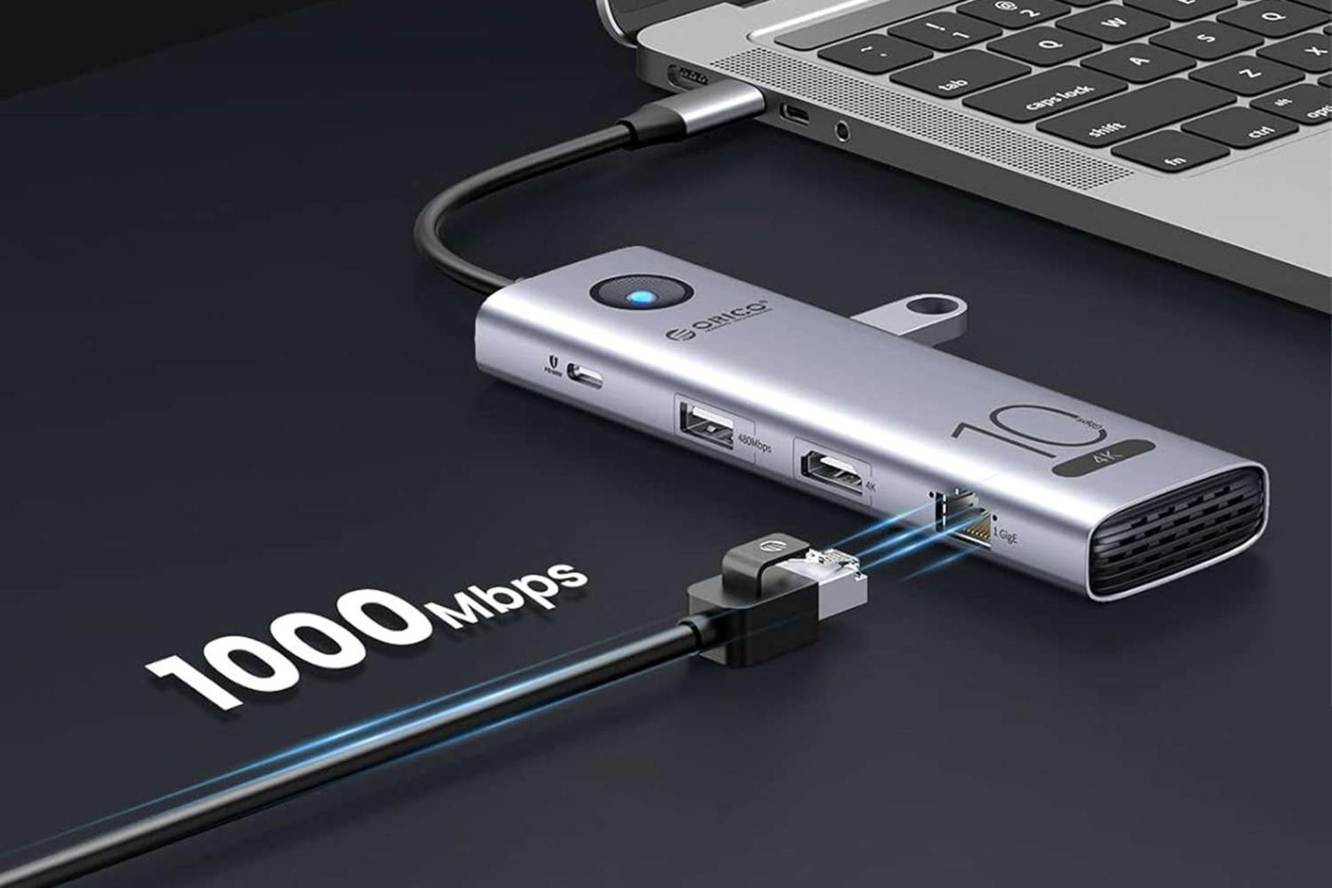 درگاه اینترنت هاب USB-C اوریکو 11 پورت مدل CX10-11P