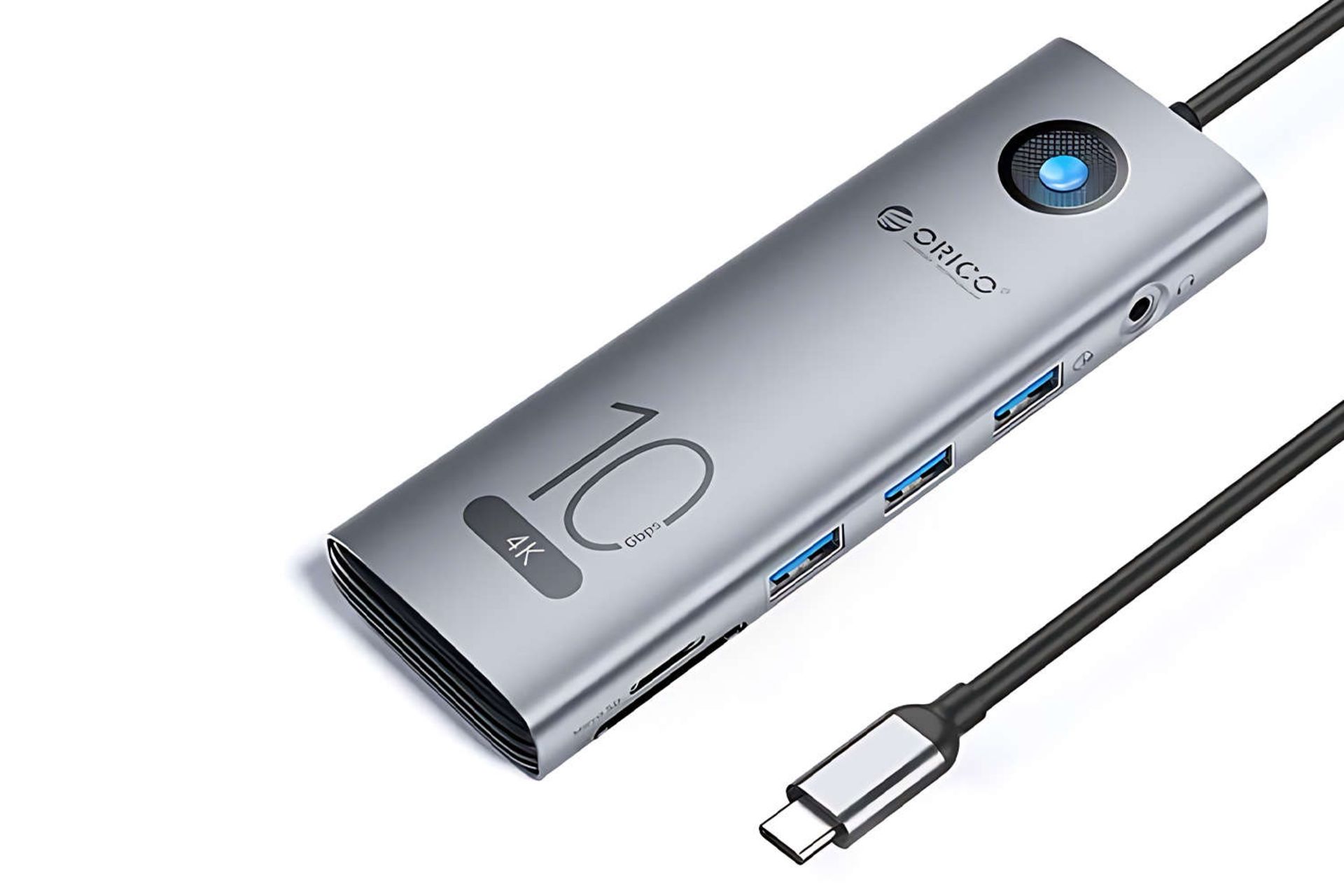 نمای سمت راست هاب USB-C اوریکو 11 پورت مدل CX10-11P