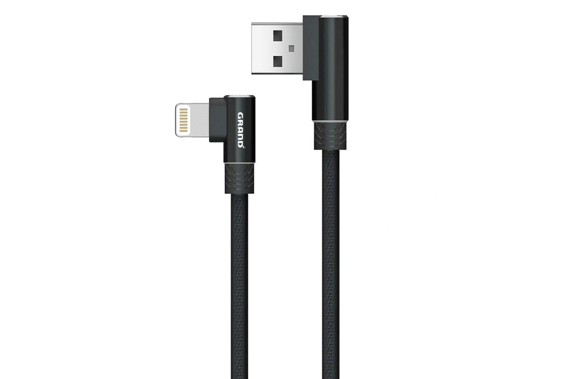 کانکتور و اتصال کابل شارژ USB گرند اسکای Type-A به Lightning مدل GK-15 با طول 1.2 متر