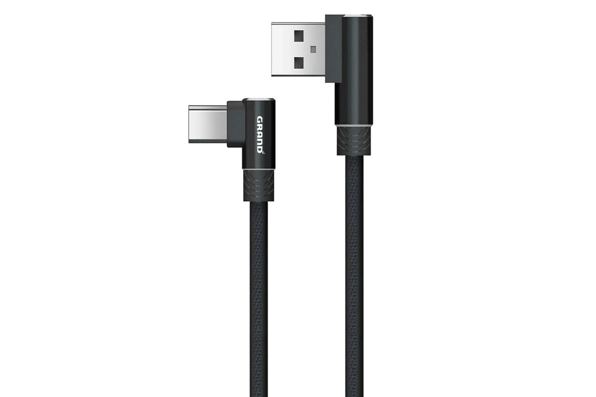 کابل شارژ USB گرند اسکای Type-A به Type-C مدل GK-15 با طول 1.2 متر رنگ مشکی