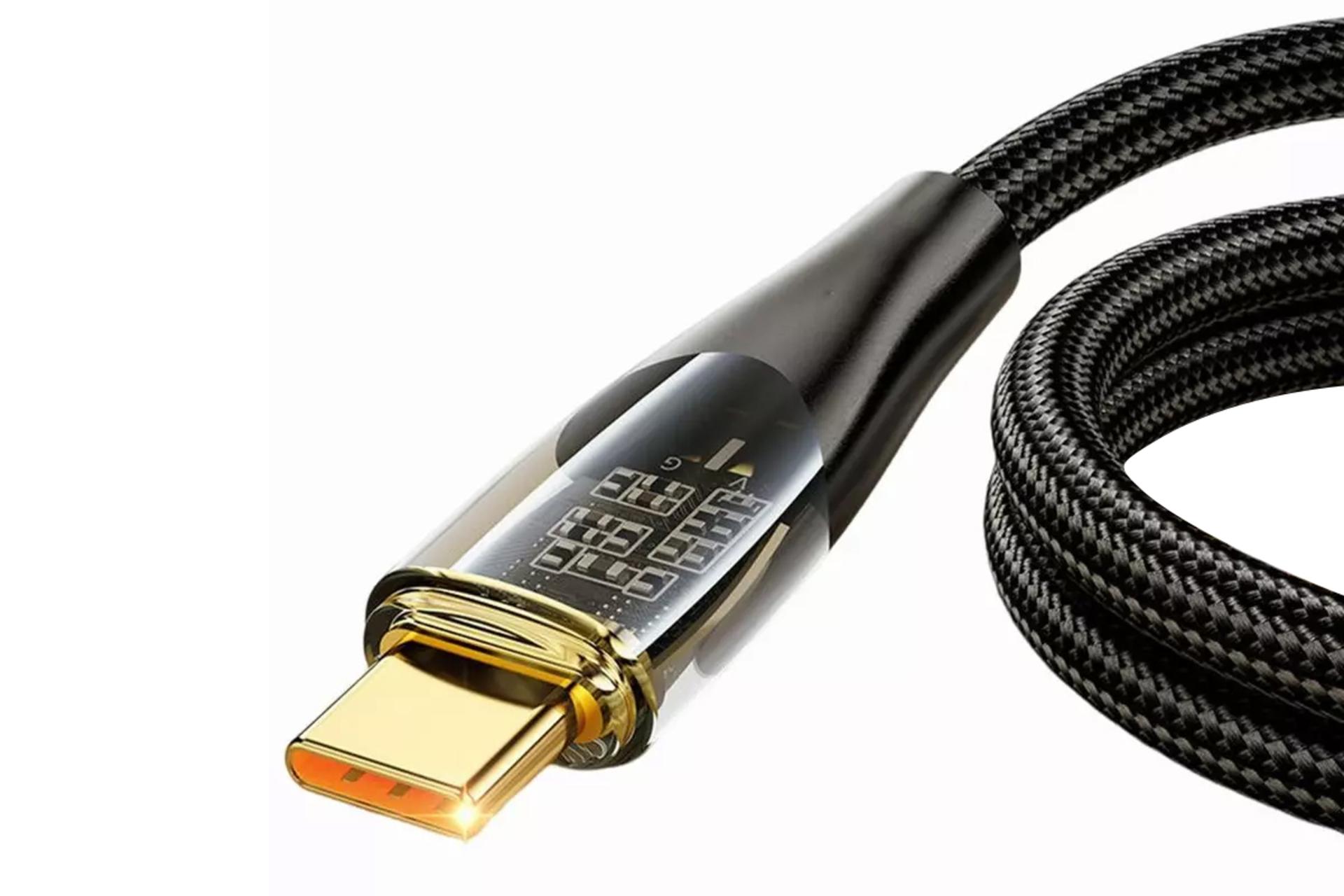 کانکتور و اتصال کابل شارژ USB گرند اسکای Type-A به Type-C مدل GK-20 با طول 1.2 متر