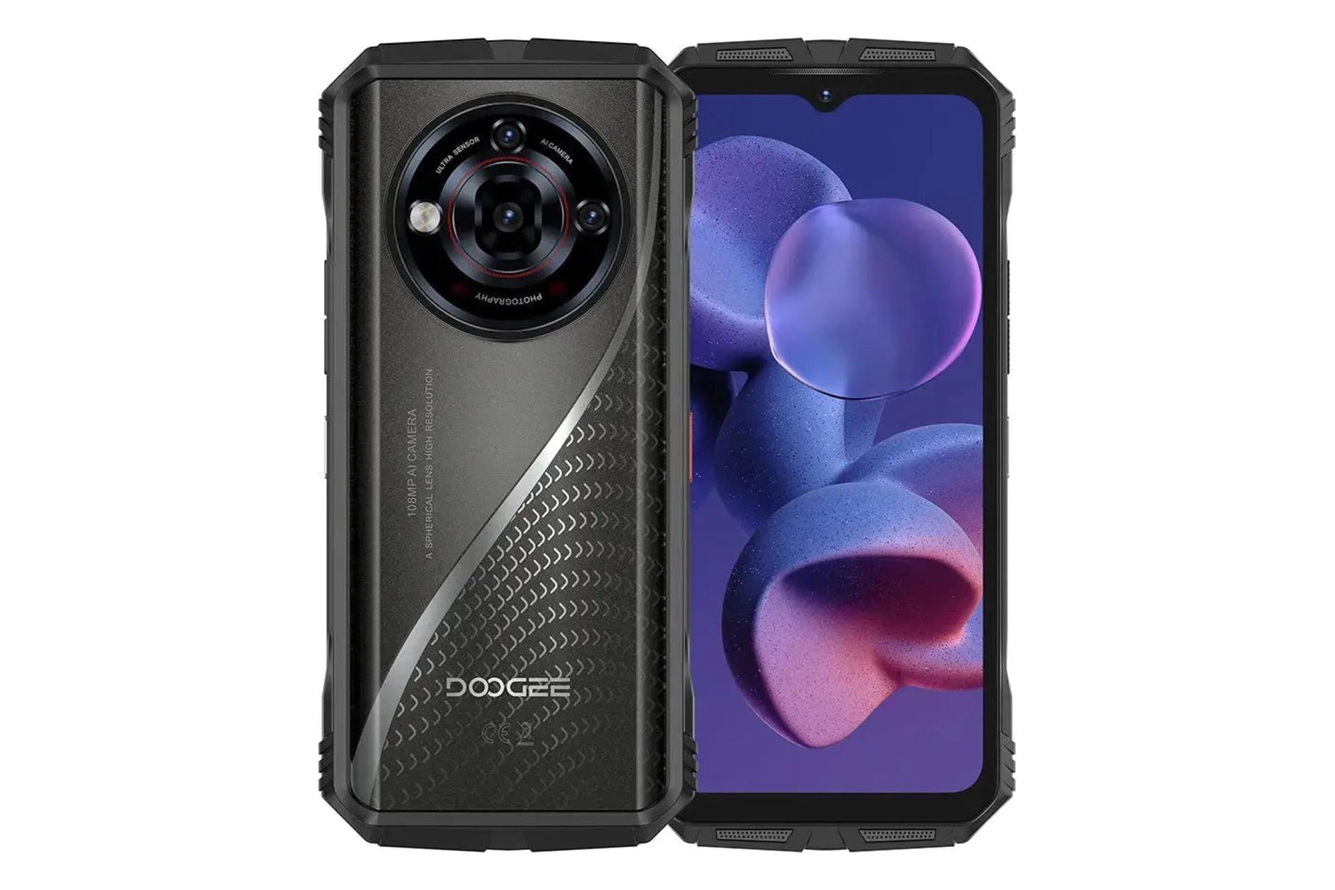 پنل جلو و پشت گوشی موبایل S118 پرو دوجی مشکی و نقره ای / Doogee S118 Pro