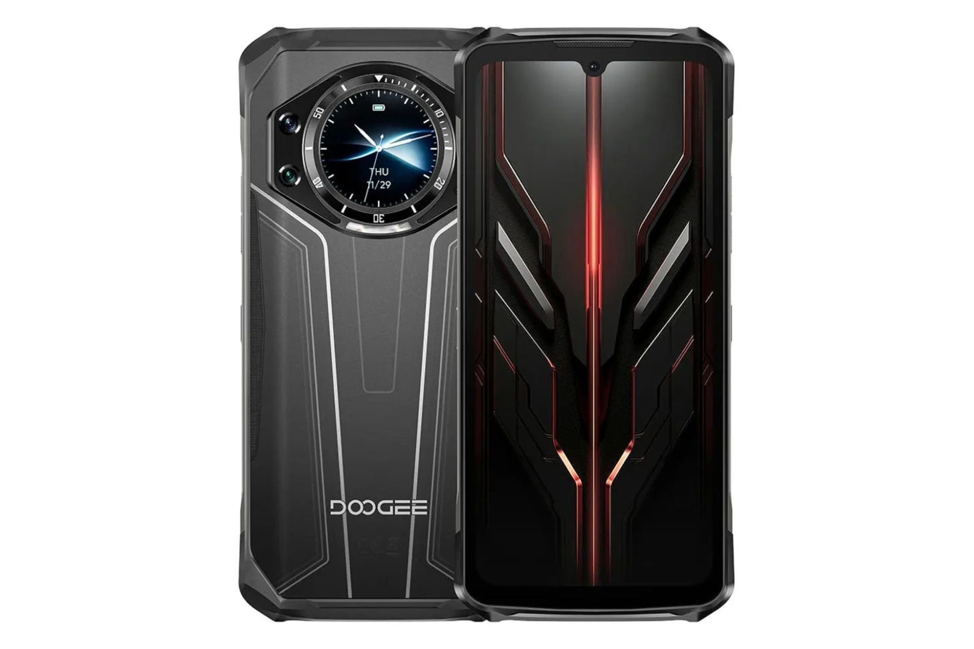 پنل جلو و پشت گوشی موبایل S119 دوجی مشکی و نقره ای / Doogee S119