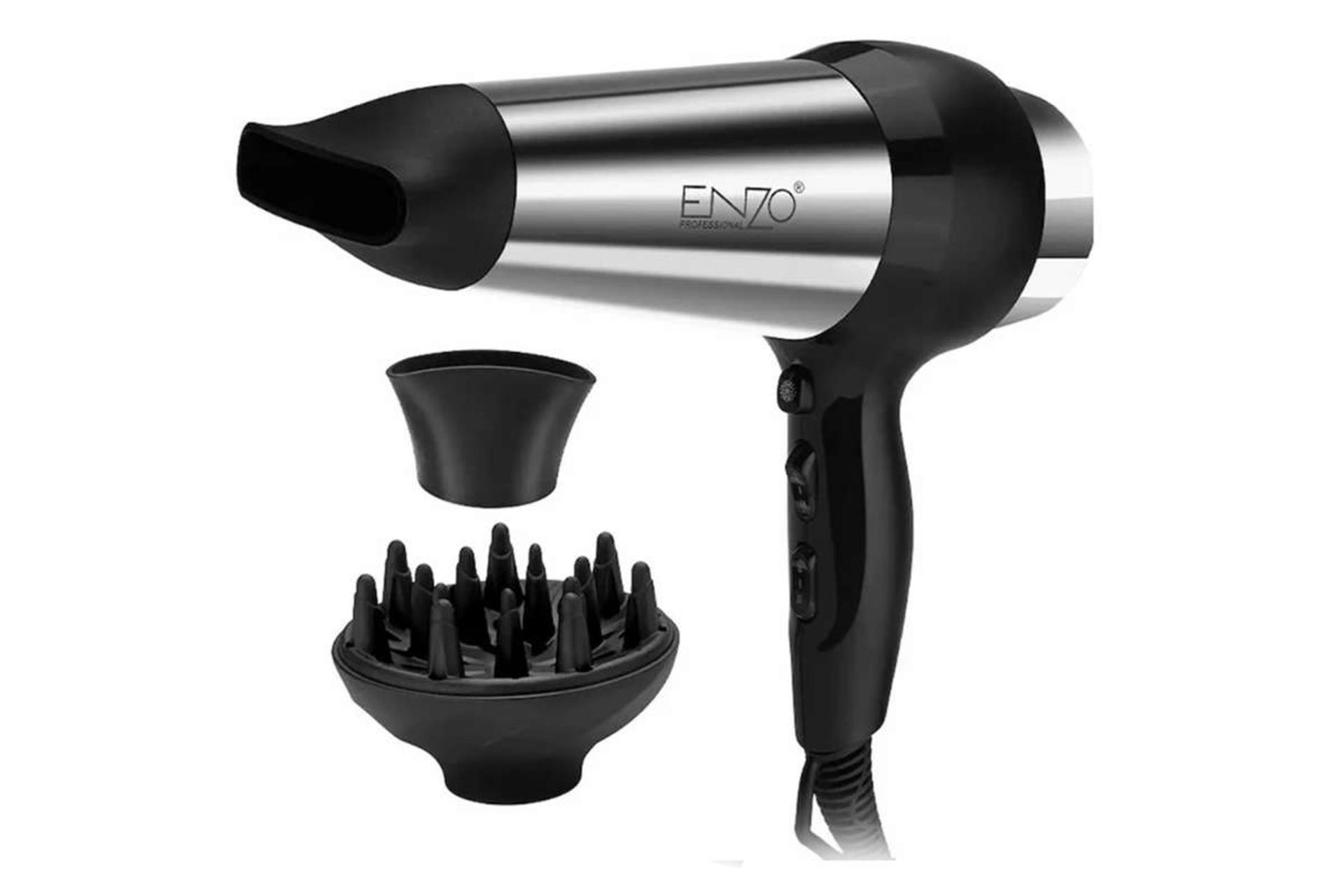 نمای سمت راست سشوار انزو EN-8896 به همراه سری دیفیوزر