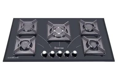 نمای بالای اجاق گاز صفحه ای اسپرتج G506 رنگ مشکی