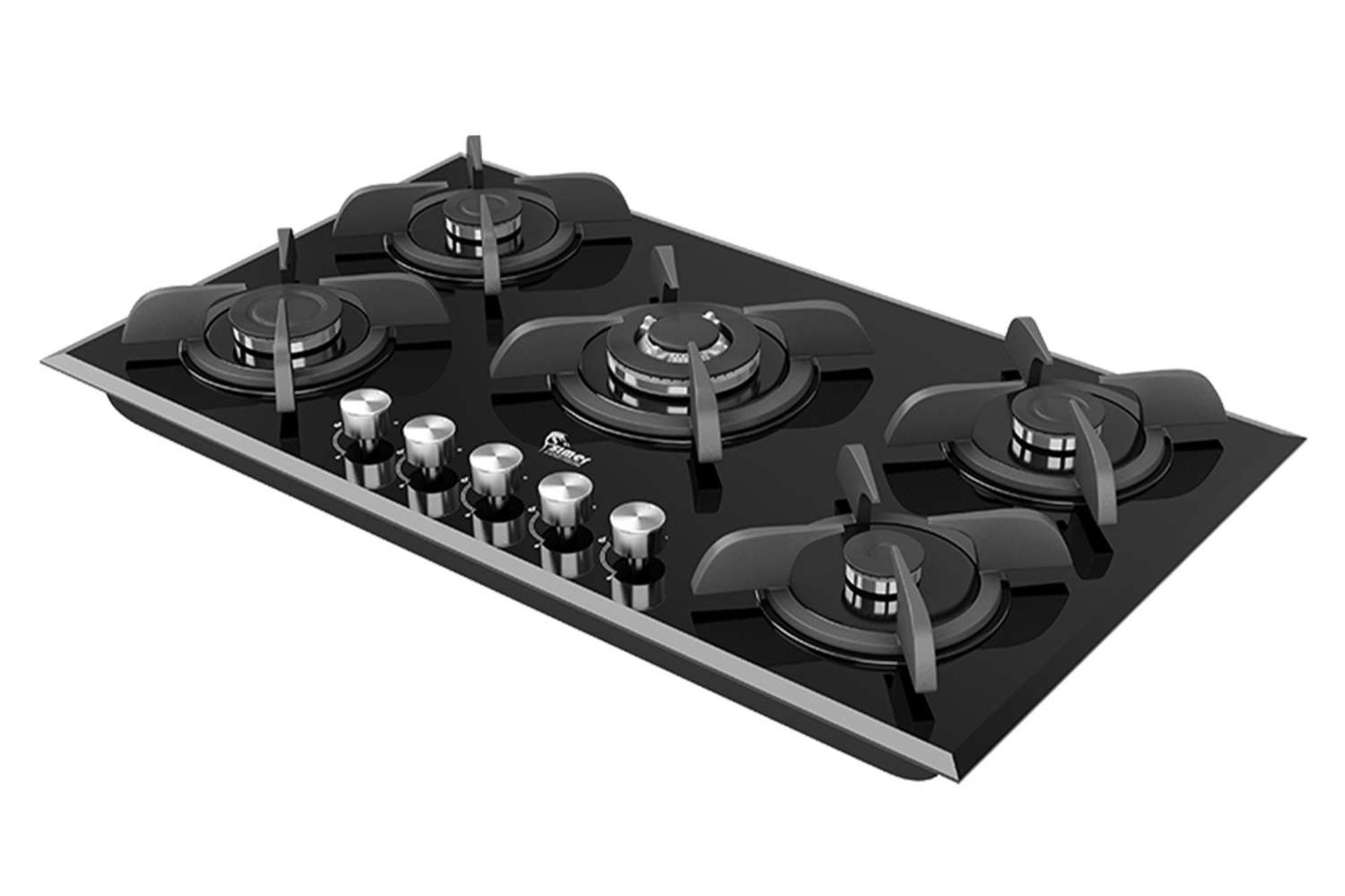نمای سمت راست اجاق گاز صفحه ای سیمر G 570 رنگ مشکی
