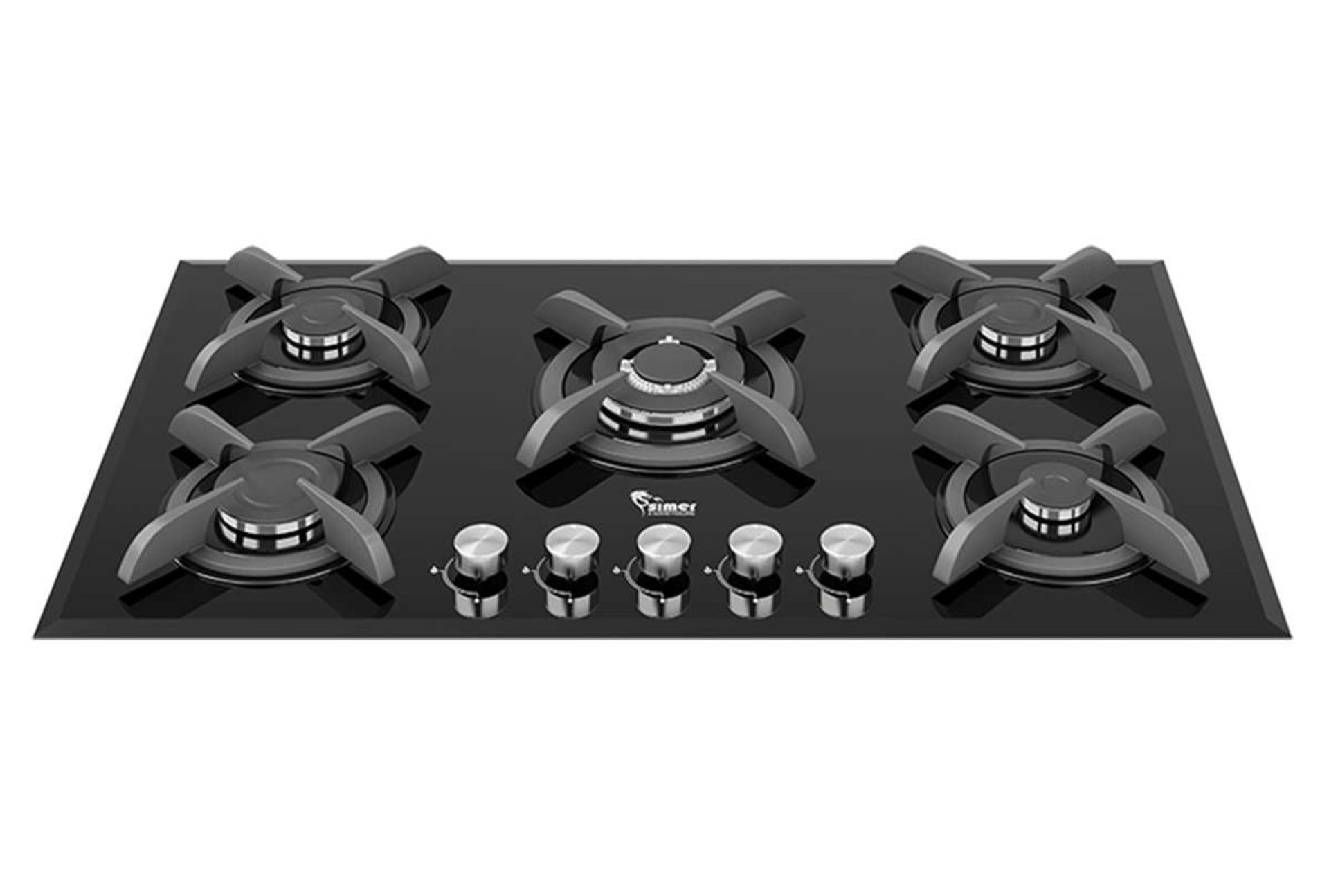 نمای جلوی اجاق گاز صفحه ای سیمر G 570 رنگ مشکی