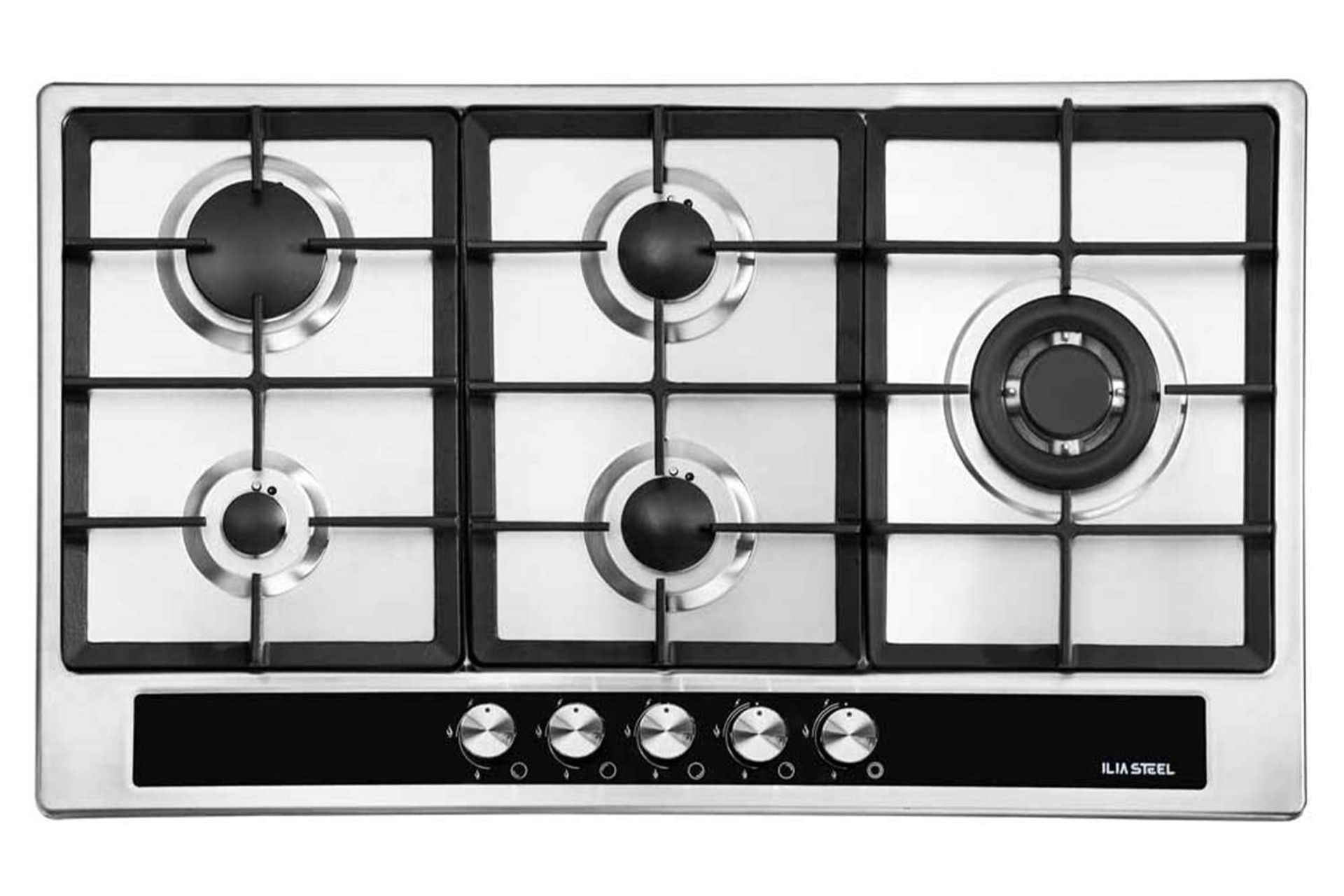 نمای بالای اجاق گاز صفحه ای ایلیا استیل S-513