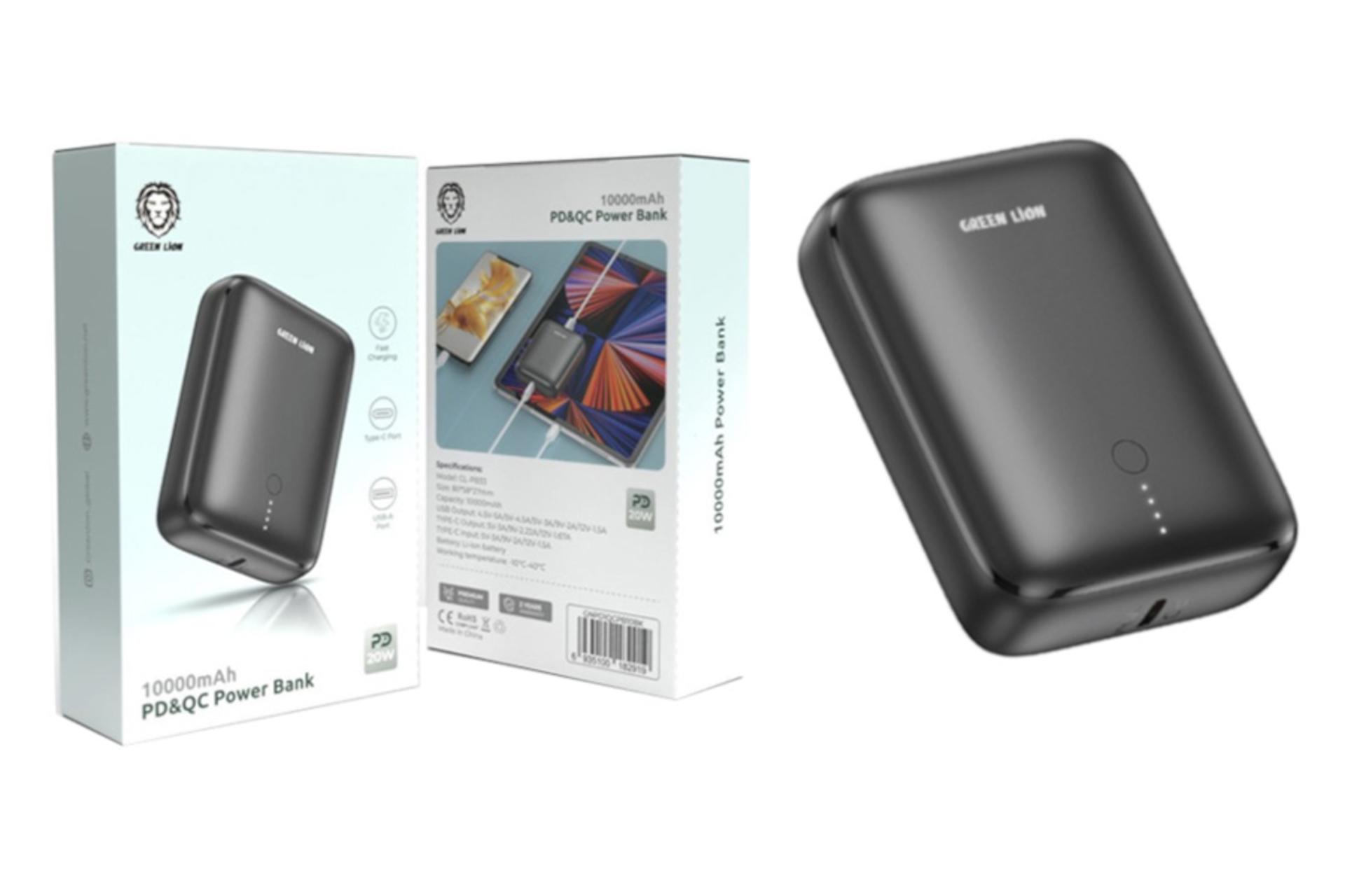 پاور بانک گرین لیون Green Lion PD & QC 10000mAh به همراه جعبه