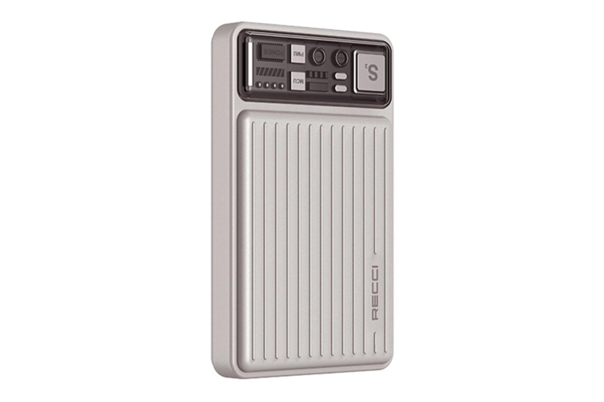 نمای کناری پاور بانک رسی Recci RPB-P40 10000mAh