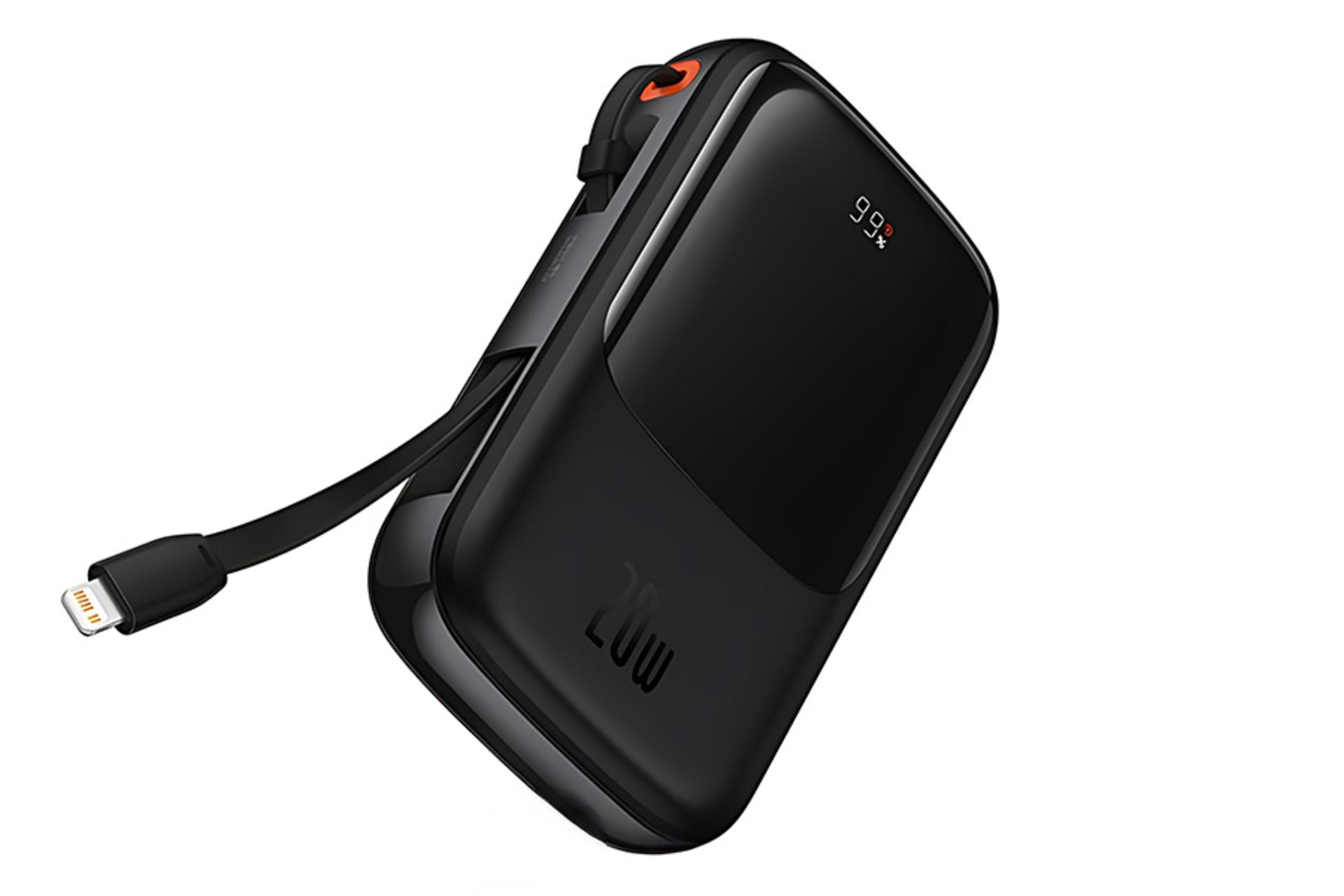 نمای کناری پاور بانک باسئوس Baseus Qpow Pro Digital Display 10000mAh 20W