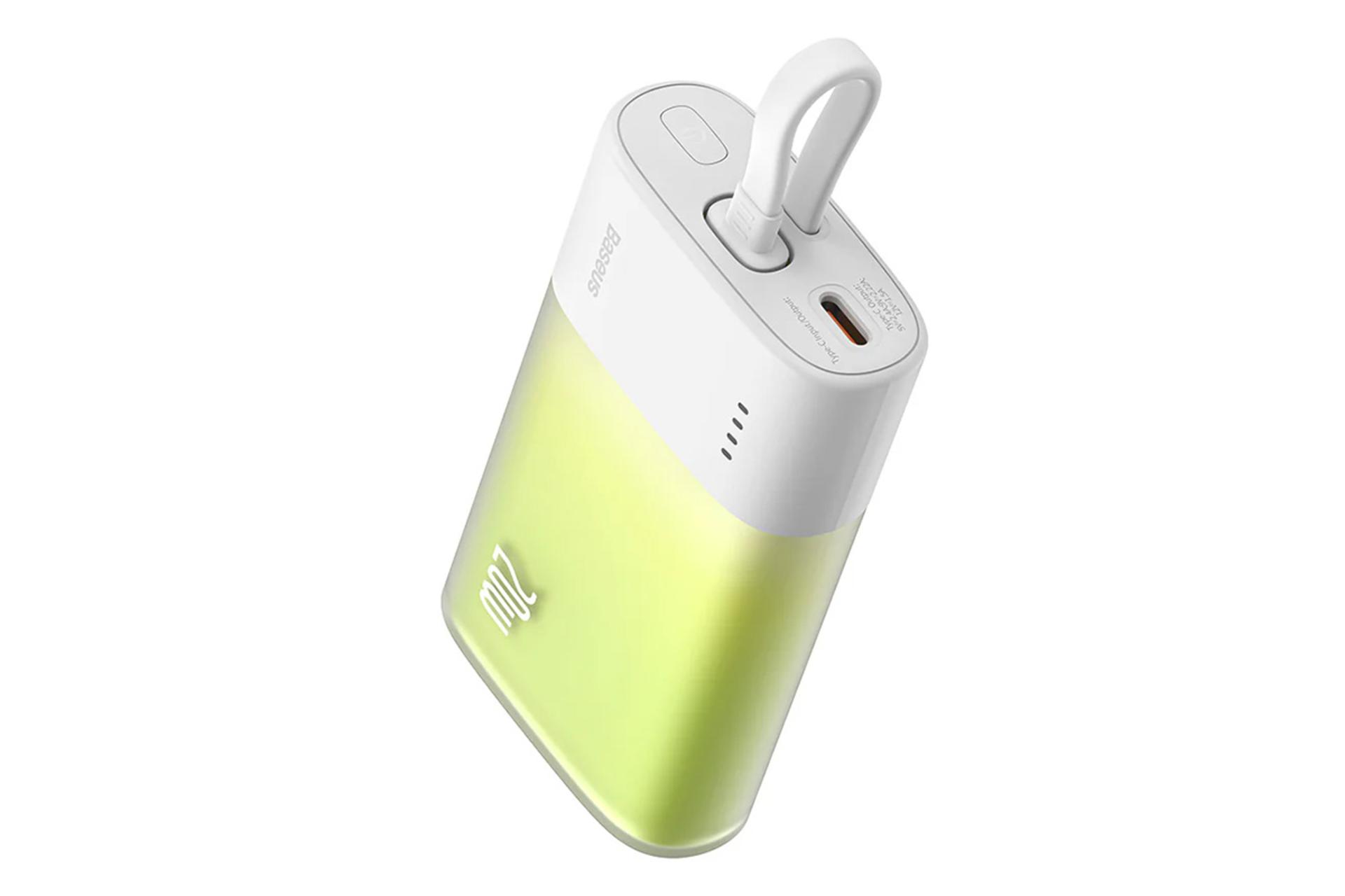 رنگ سبز پاور بانک باسئوس Baseus Popsicle PPKDC05C 5200mAh