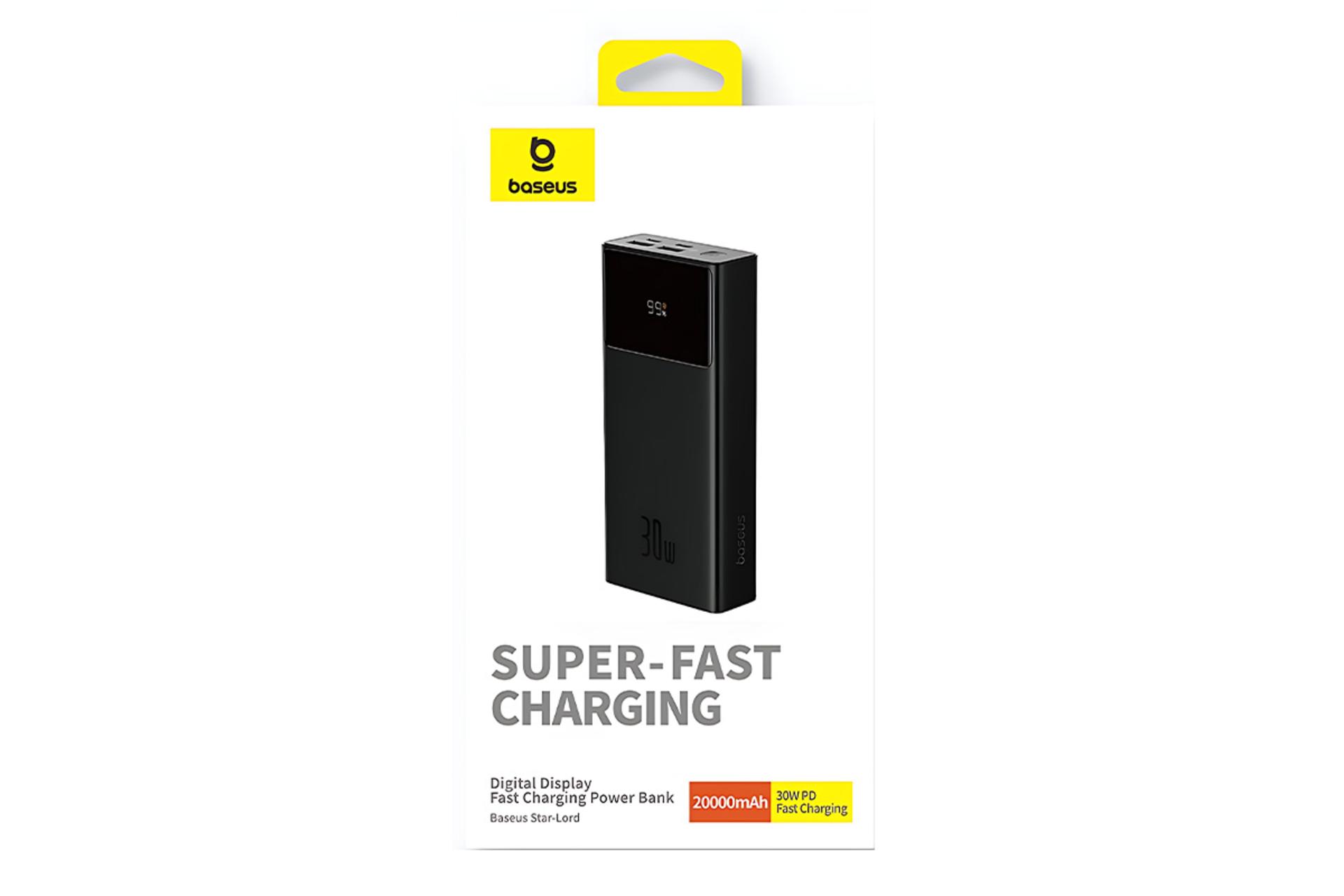 جعبه پاور بانک باسئوس Baseus Star-Lord Digital Display 20000mAh 30W