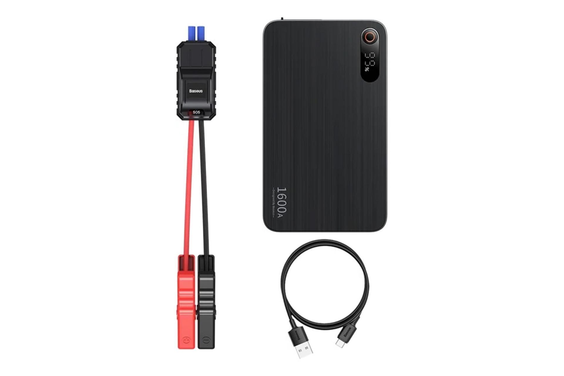 اقلام همراه پاور بانک باسئوس Baseus Super Energy Pro+ Jump Starter 1600A 16000mAh