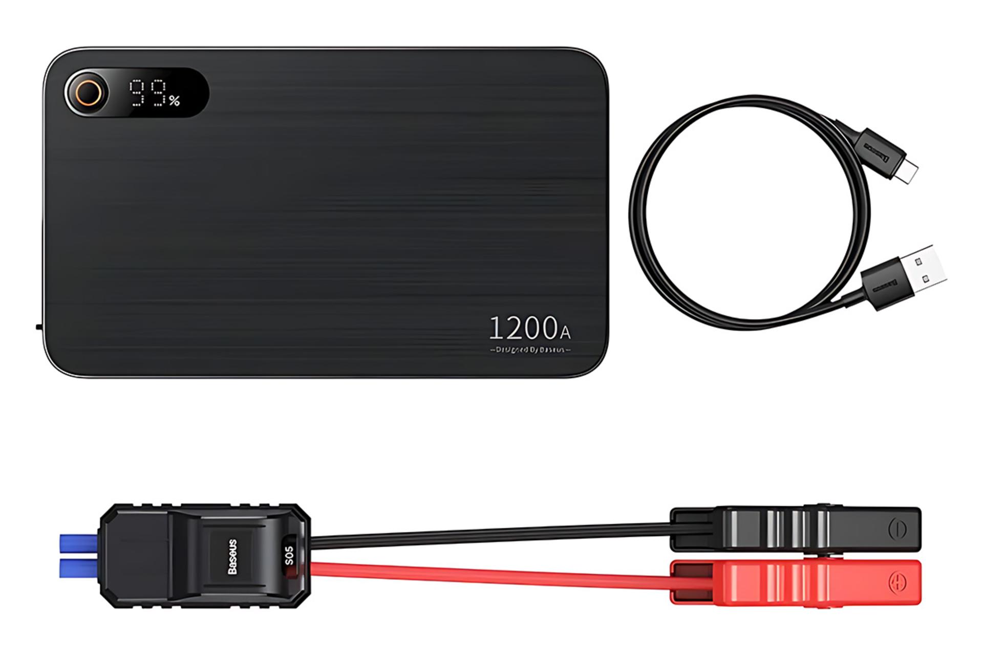 اقلام همراه پاور بانک باسئوس Baseus Super Energy Pro+ Jump Starter 1200A 12000mAh