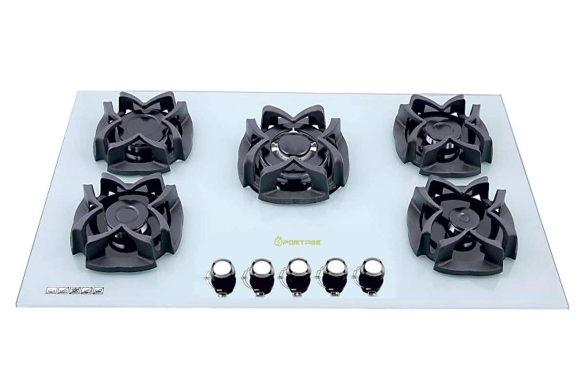 نمای جلوی اجاق گاز صفحه ای اسپرتج G525W رنگ سفید