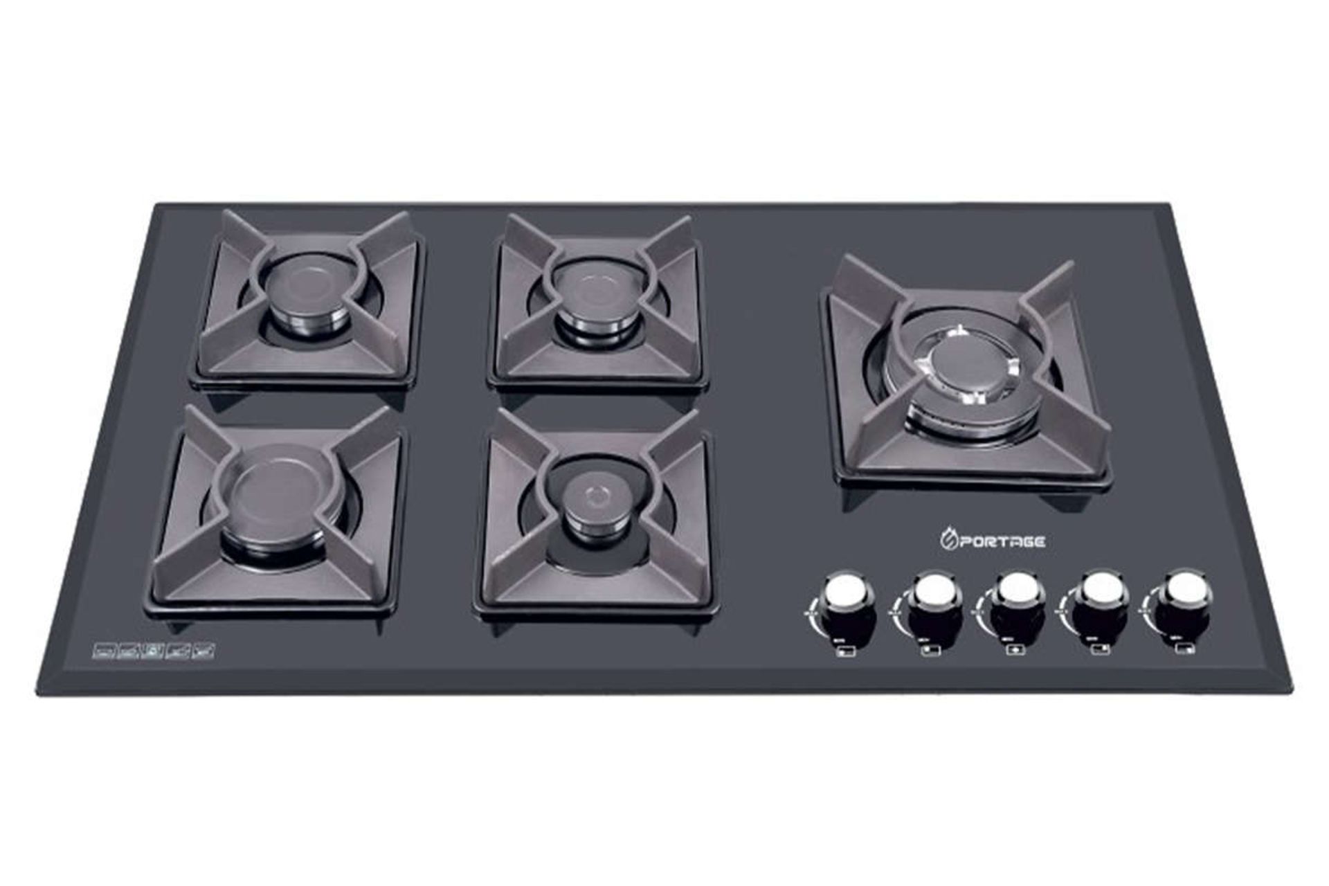 نمای جلوی اجاق گاز صفحه ای اسپرتج G505 رنگ مشکی