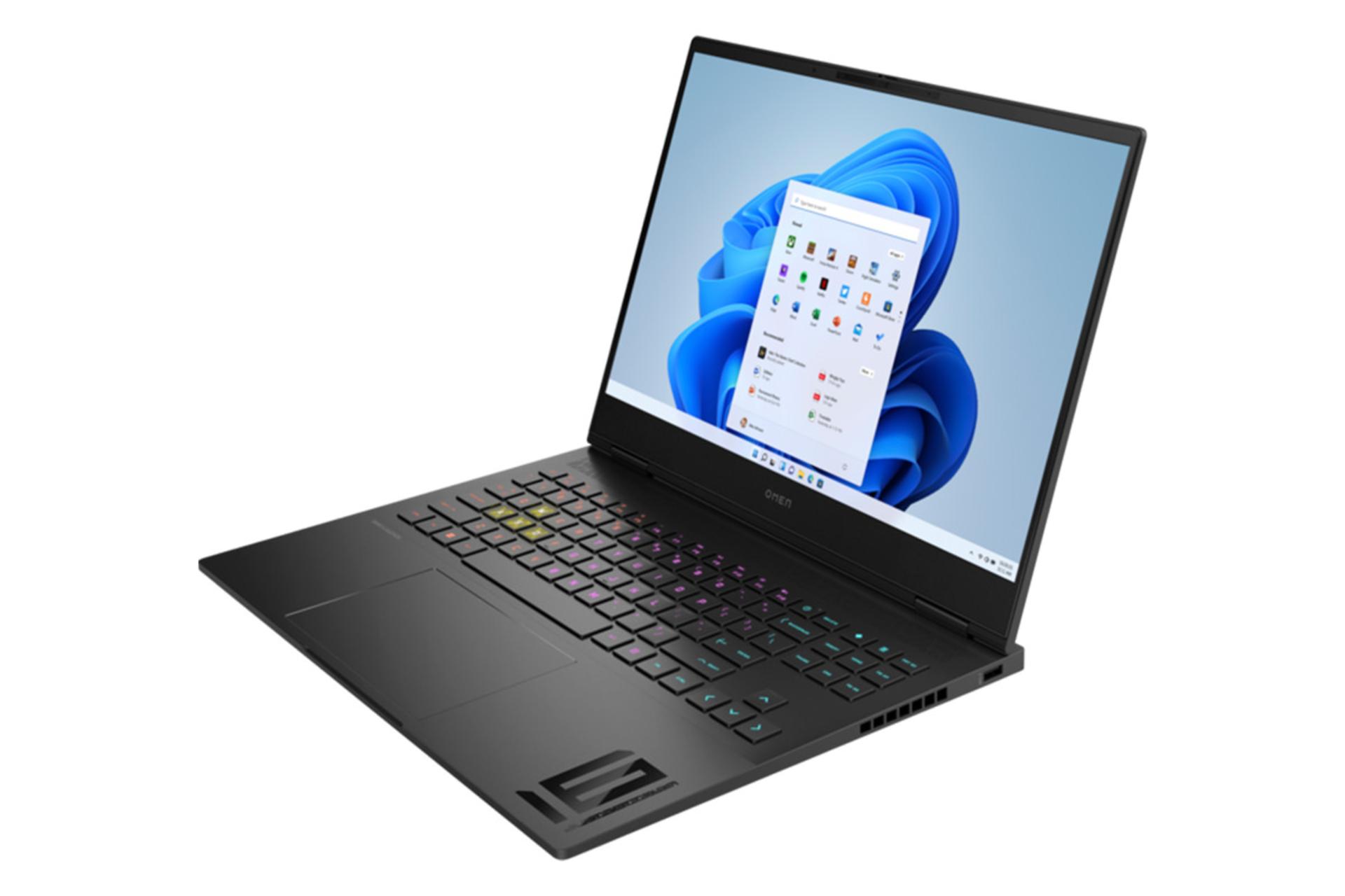 لپ تاپ اچ پی HP OMEN 16-u1002ne نمای جلو و راست