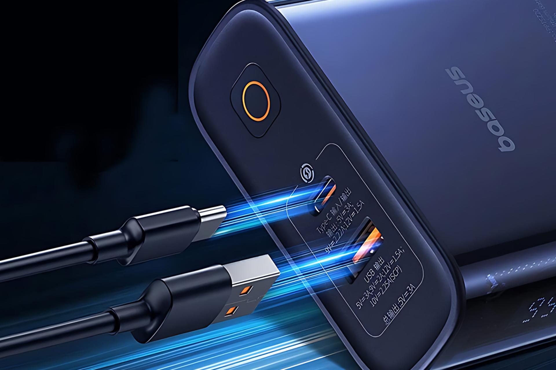 درگاه های پاور بانک باسئوس Baseus PPTSZ2030 20000mAh
