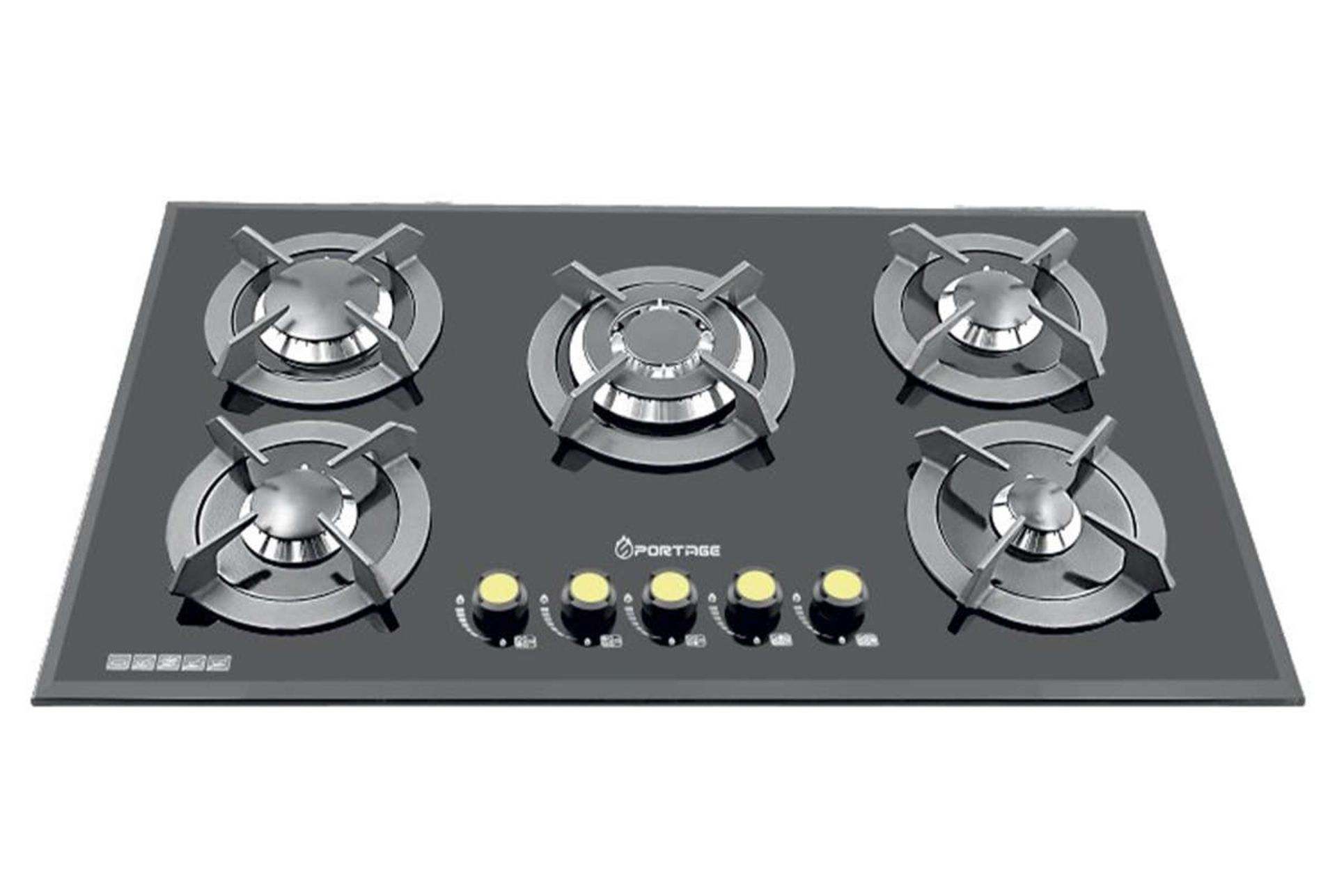 نمای جلوی اجاق گاز صفحه ای اسپرتج G530 رنگ مشکی