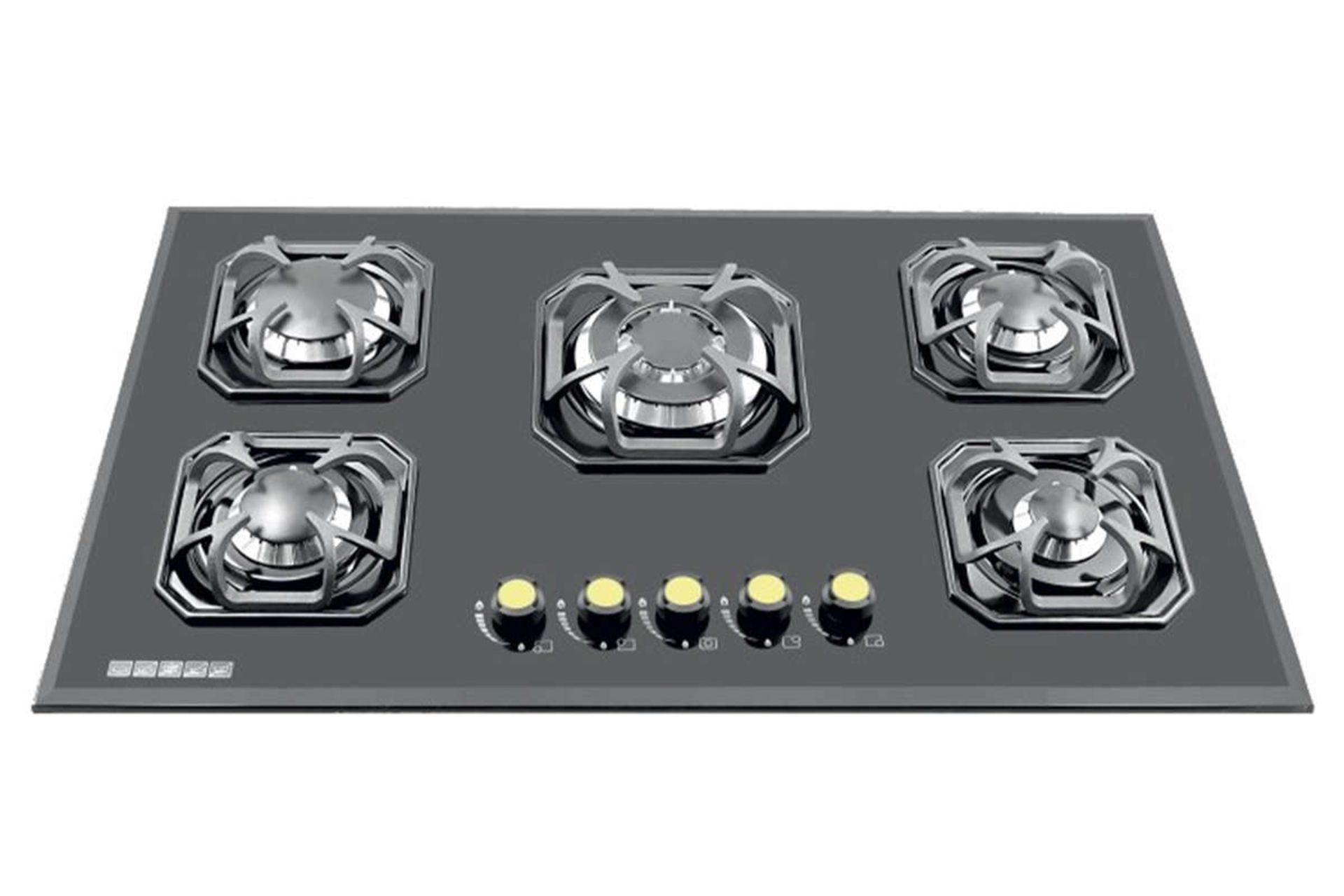 نمای جلوی اجاق گاز صفحه ای اسپرتج G533 رنگ مشکی