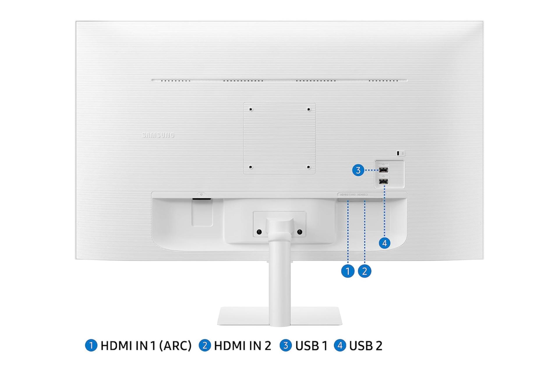 کانکتور و اتصال مانیتور سامسونگ 27 اینچ مدل M50C Smart Monitor M5