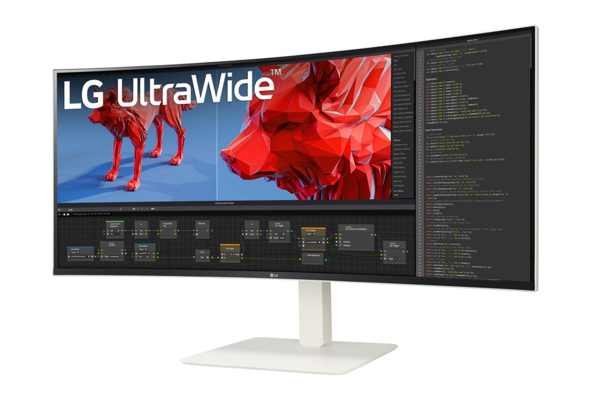 ابعاد و اندازه مانیتور ال جی 38 اینچ مدل 38WR85QC