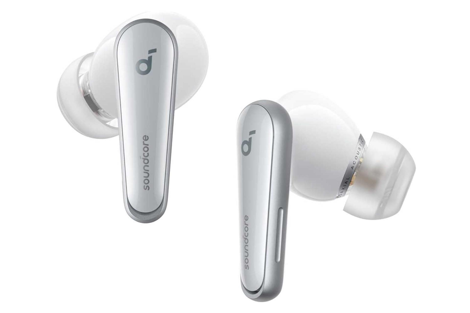 نمای پشت ایرباد بی سیم انکر SoundCore Liberty 4 رنگ سفید