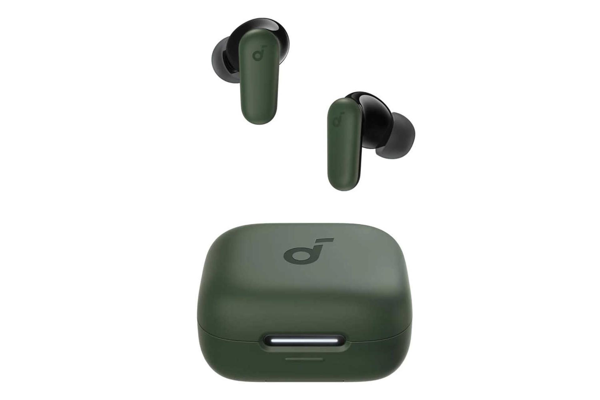 نمای جلوی ایرباد بی سیم انکر SoundCore P30i رنگ سبز