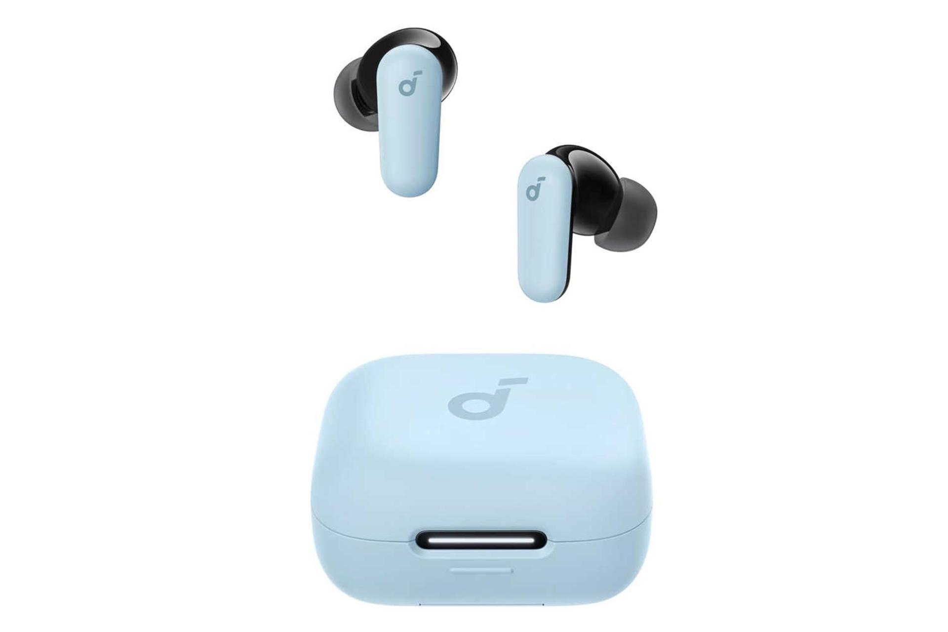 نمای جلوی ایرباد بی سیم انکر SoundCore P30i رنگ آبی