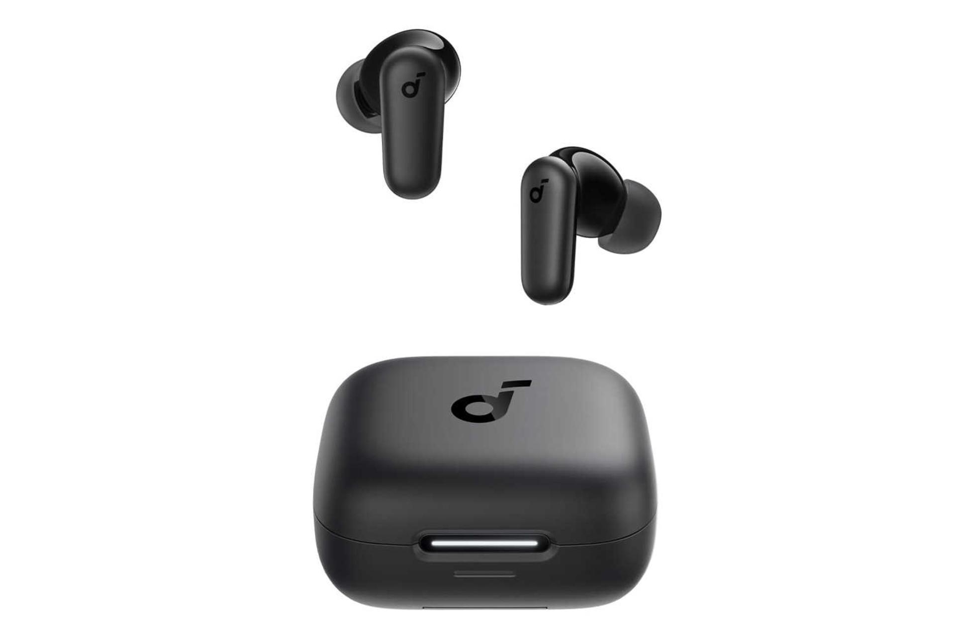 نمای جلوی ایرباد بی سیم انکر SoundCore P30i رنگ مشکی
