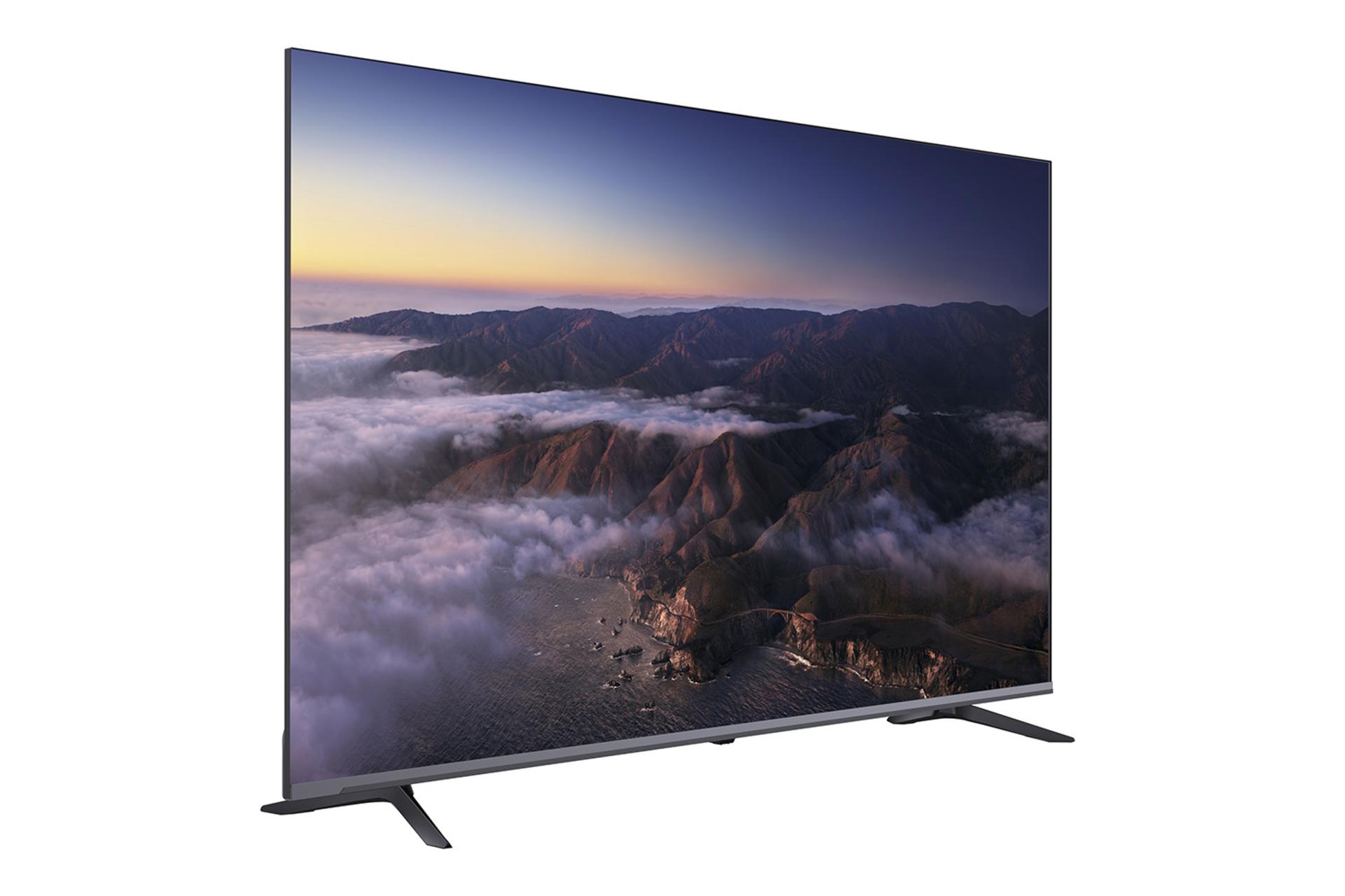 تلویزیون جی وی سی JVC QLT65N100 نمای جلو و چپ