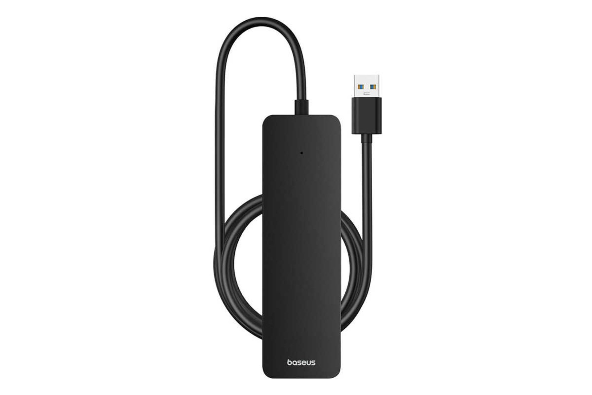 نمای بالای هاب USB-A باسئوس 4 پورت مدل BS-OH080 رنگ مشکی