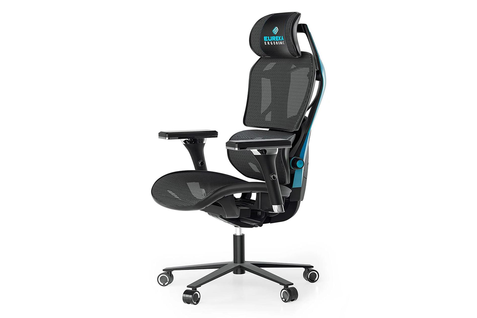 صندلی گیمینگ یوریکا Eureka Typhon رنگ آبی