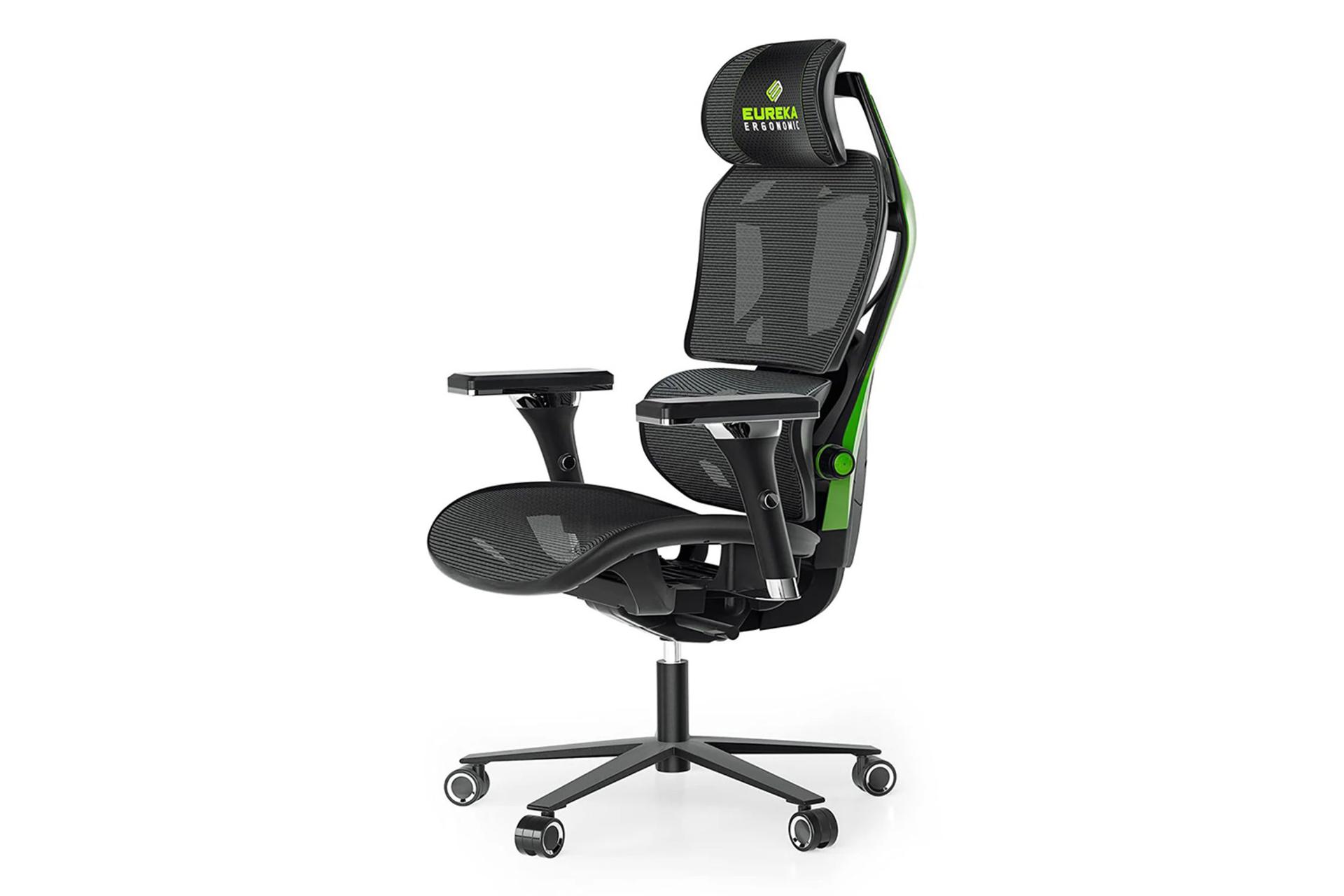 صندلی گیمینگ یوریکا Eureka Typhon رنگ سبز