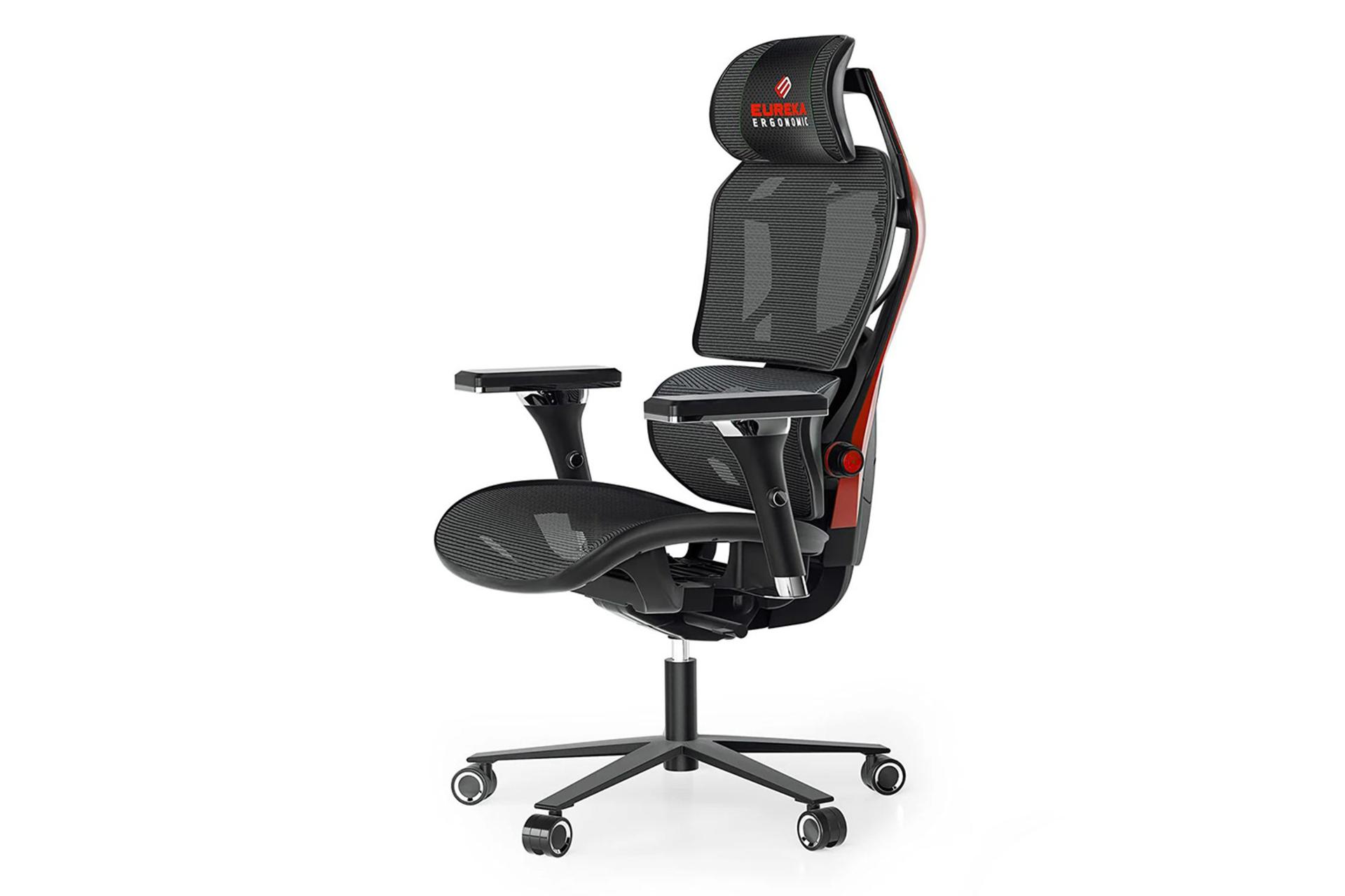 صندلی گیمینگ یوریکا Eureka Typhon رنگ قرمز