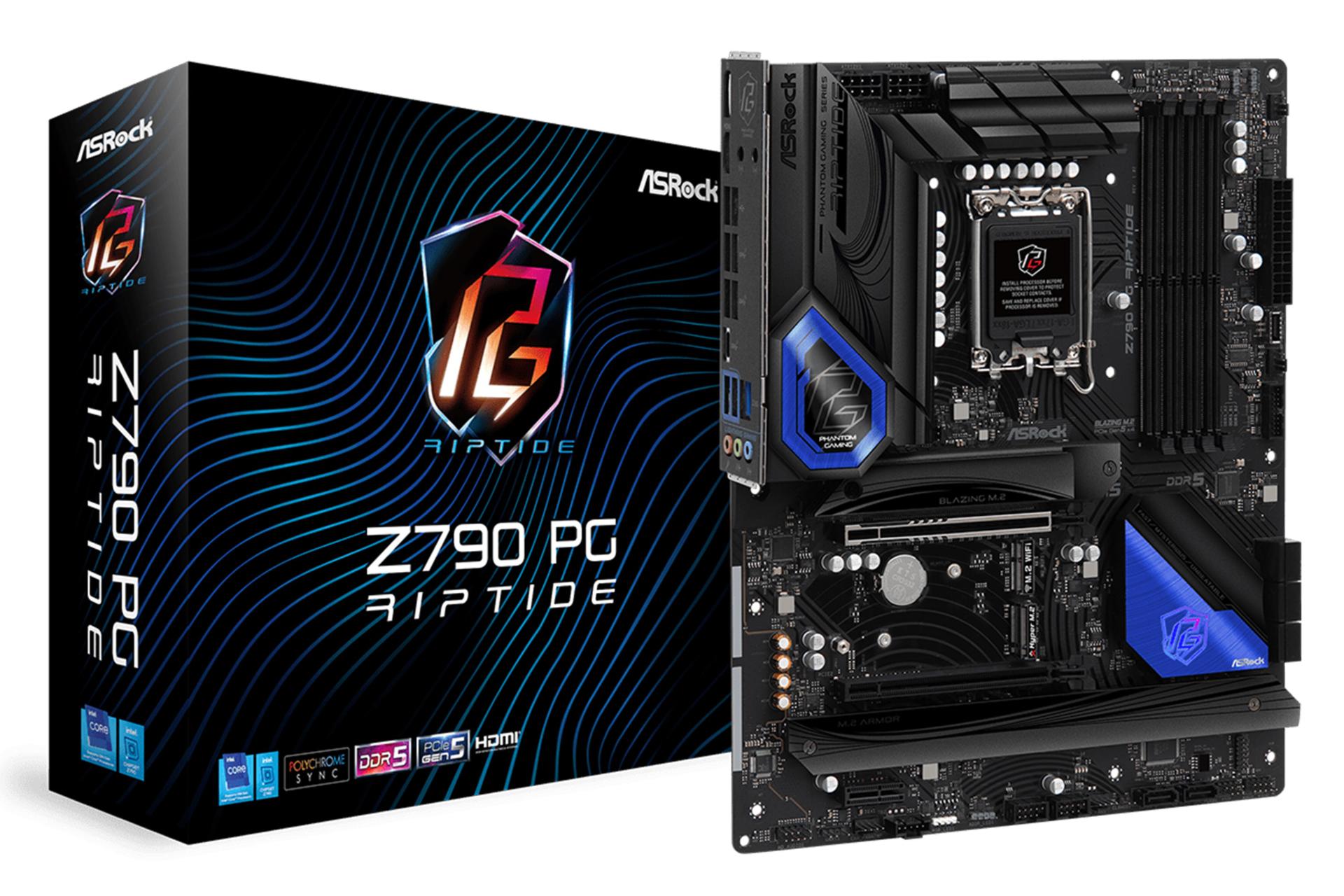 مادربرد ازراک ASRock Z790 PG Riptide به همراه جعبه