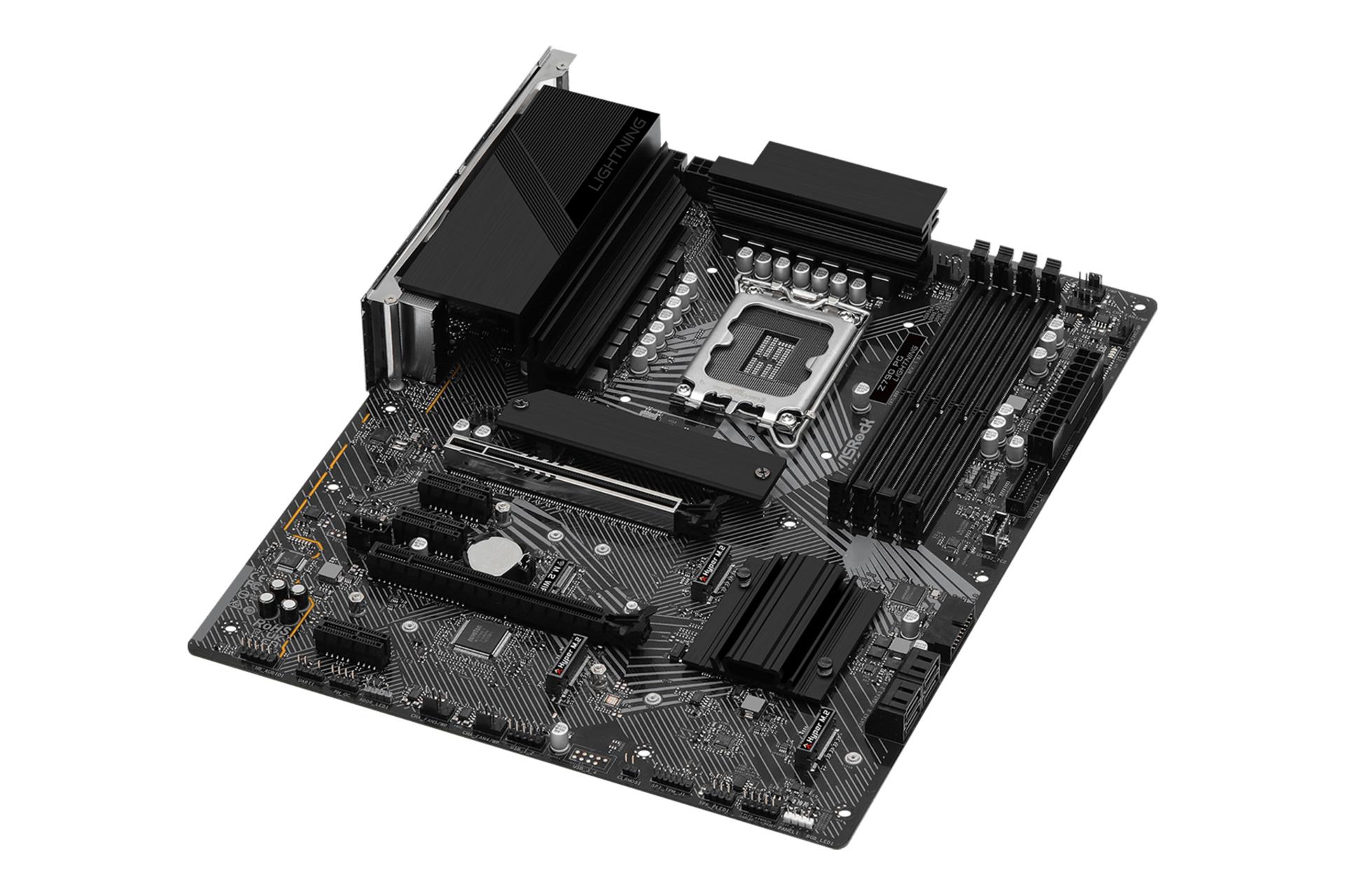 نمای کناری مادربرد ازراک ASRock Z790 PG Lightning